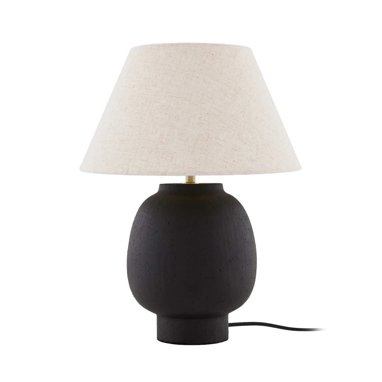 Stolní lampa Globen Lighting Lorenzo, černá, výška 46 cm, keramika
