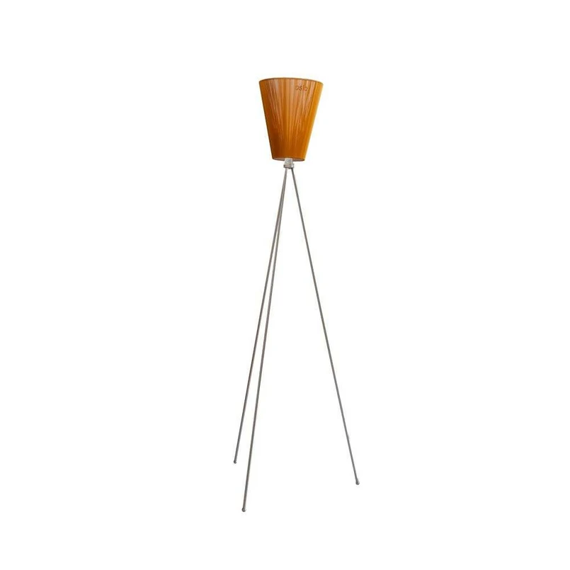 Northern - Oslo Wood Floor Lamp Steel/Caramel