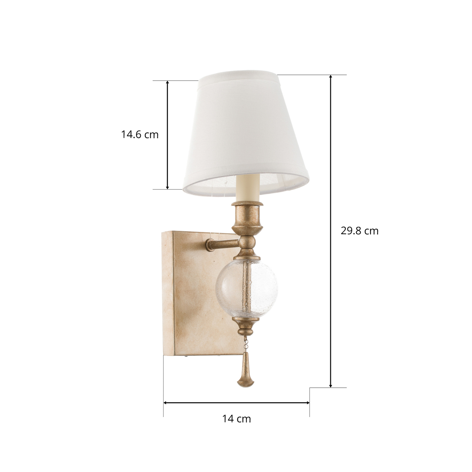 Wandlamp Argento voor mooi licht