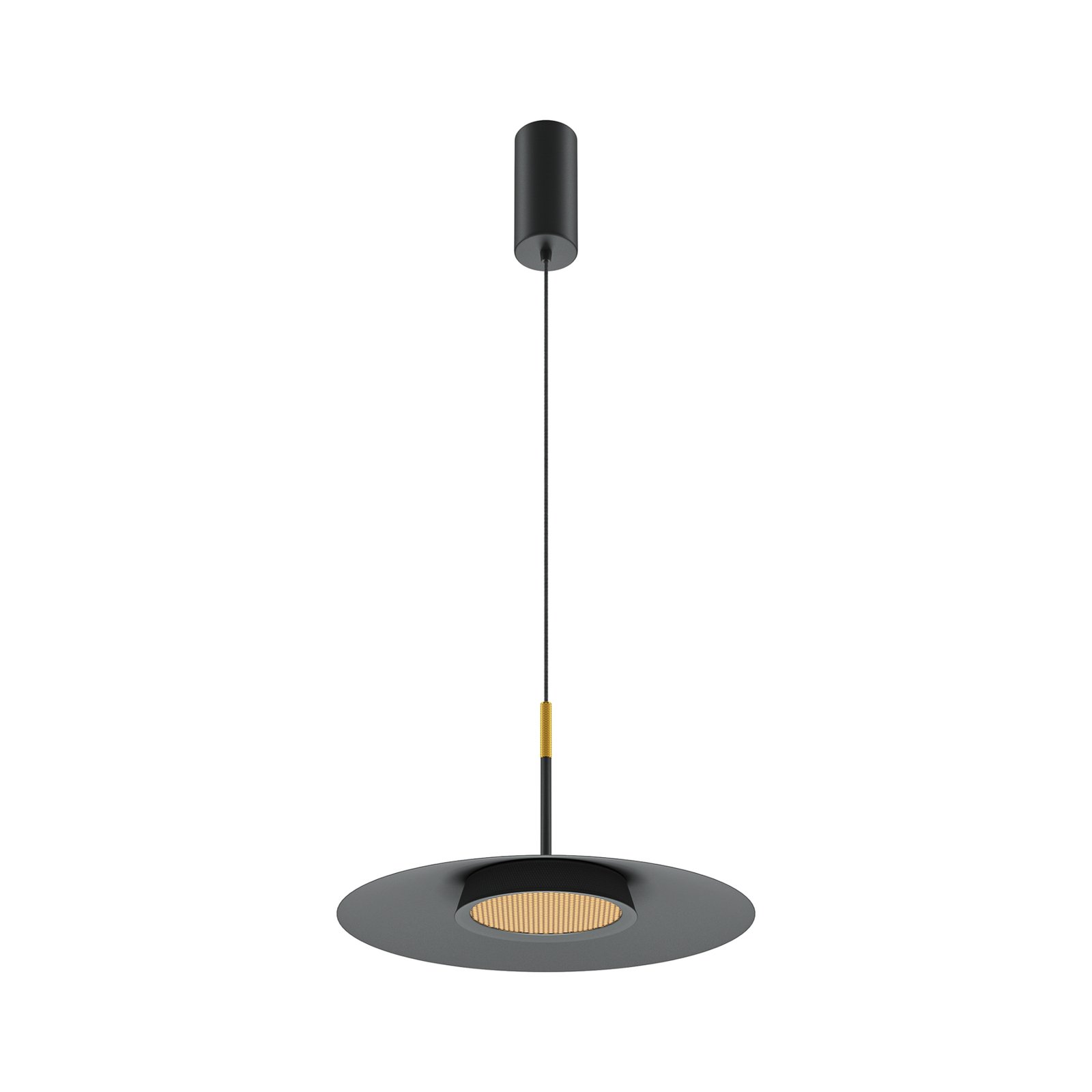 Maytoni LED pendant light El, Ø 35 cm, black, aluminium