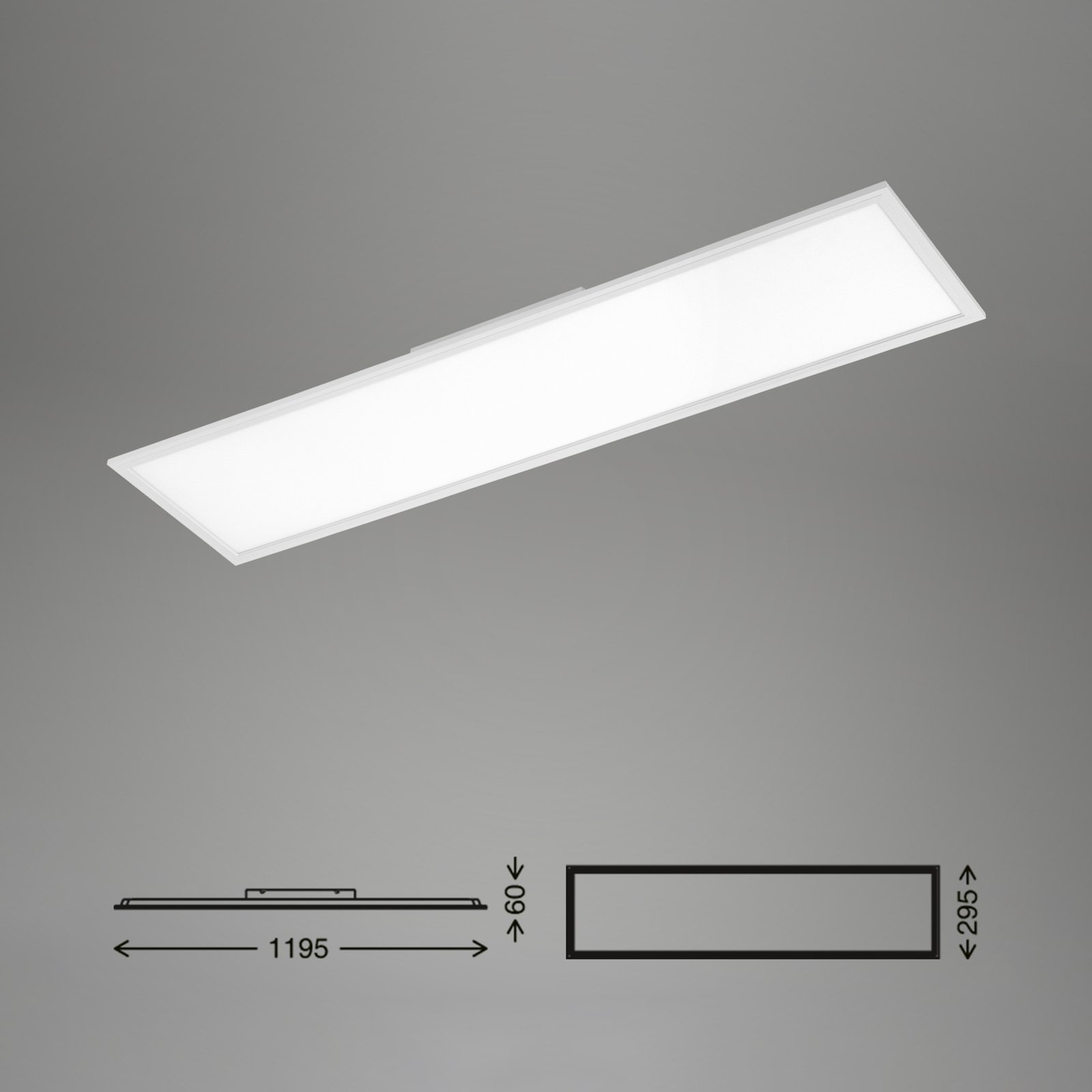 LED panel Simple, fehér, ultralapos, 119,5x59,5 cm