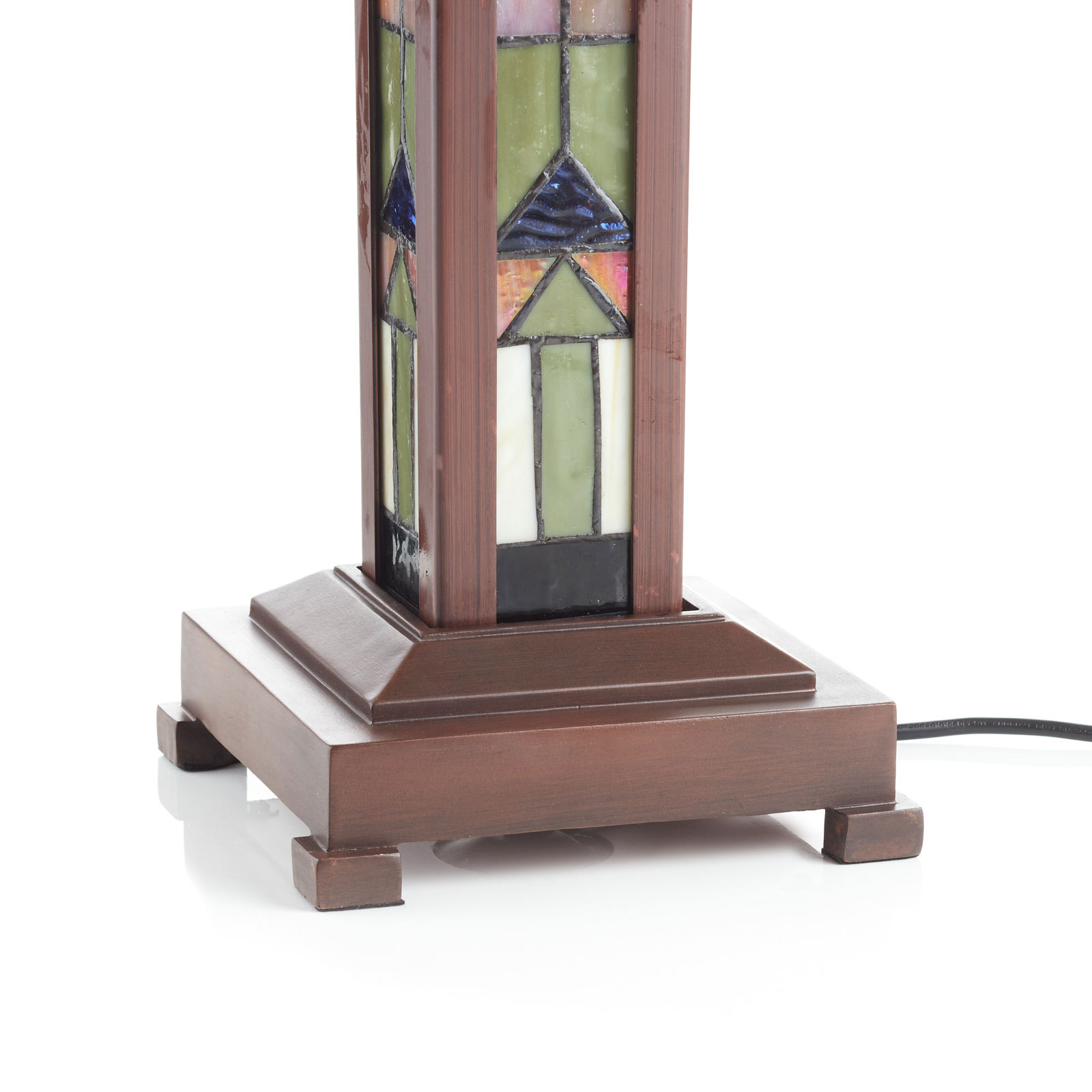 Lámpara de mesa Leondra en estilo Tiffany
