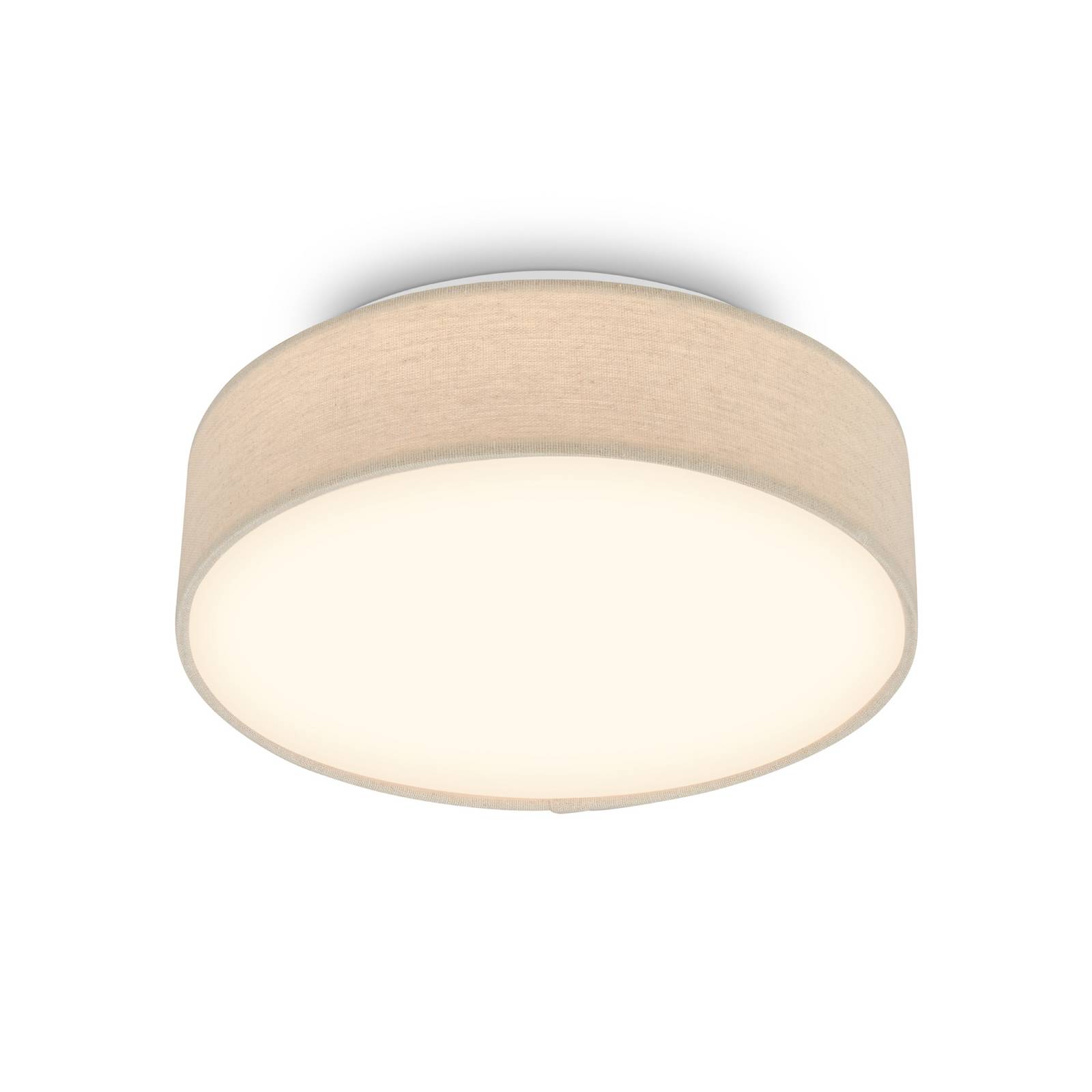 LED-Deckenleuchte Duck, beige, Ø 30 cm, Textil, 3000K
