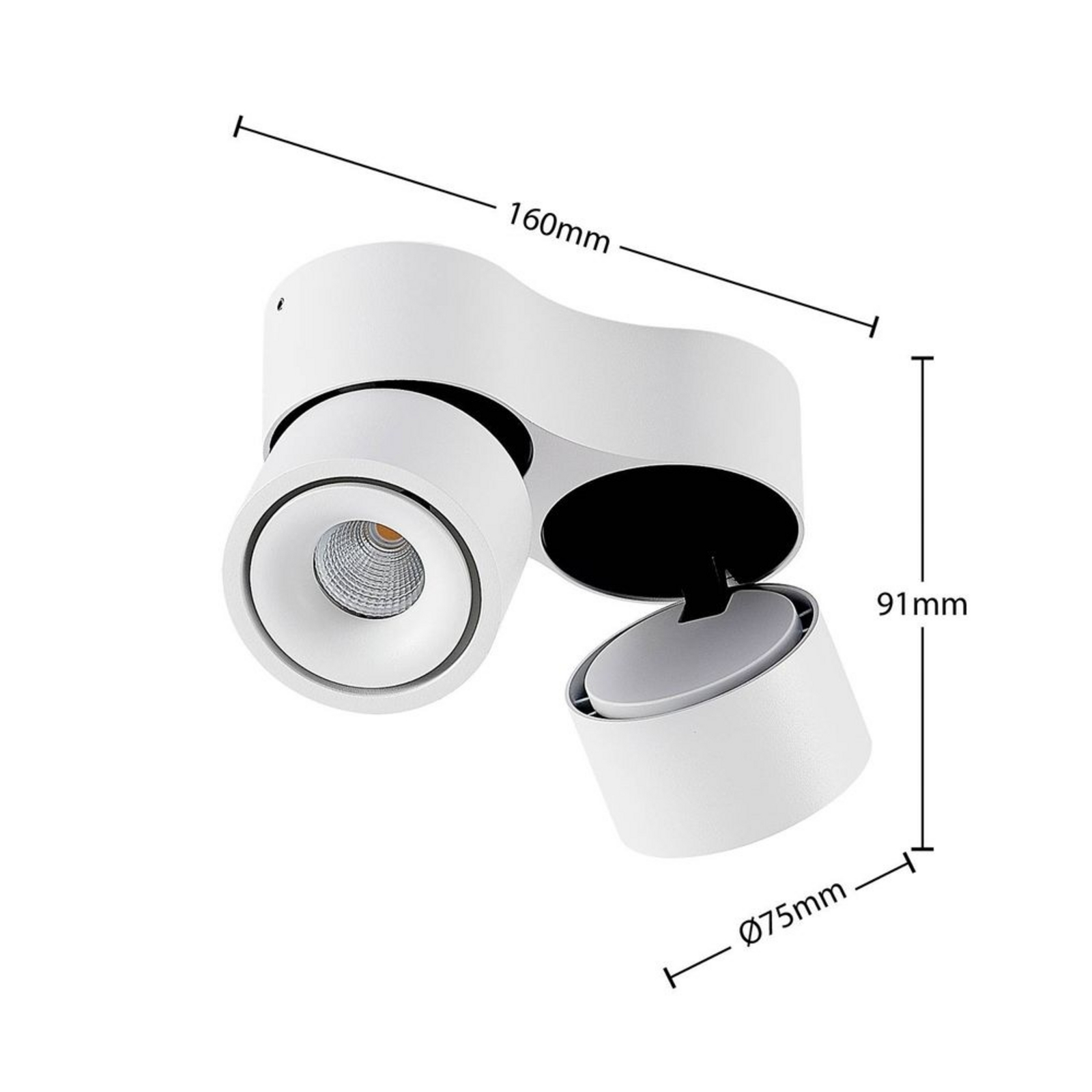 Rotari 2 Candeeiro de Tecto 2x6,1W White - Arcchio