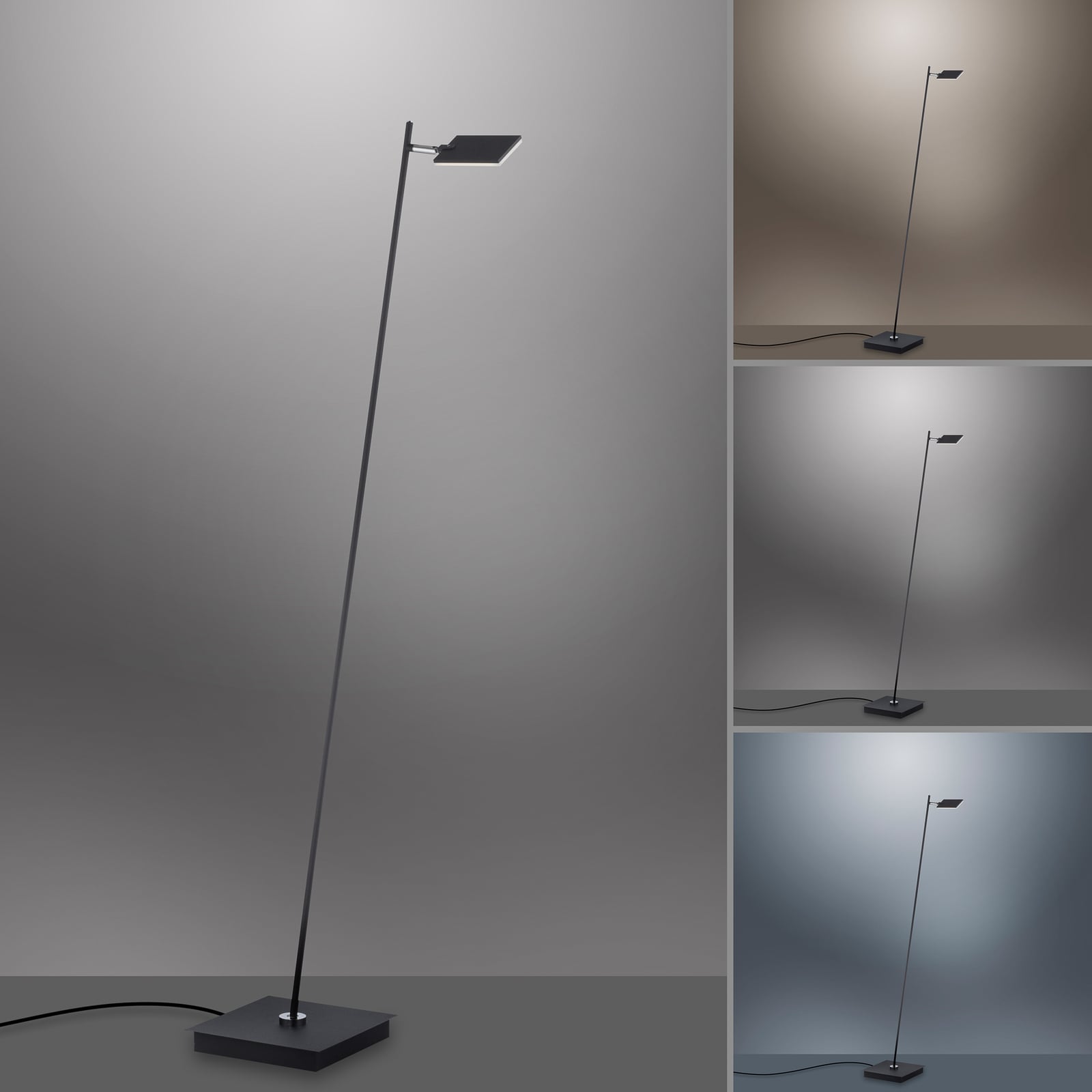 Mira LED-Stehleuchte, black pearl, Fernbedienung - PURE Mira LED-Stehleuchte, black pearl, Fernbedienung - PURE