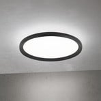 LED ceiling lamp Kant, Ø 40 cm black, CCT metal/plastic