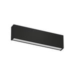 Aplique de pared LED Box W2 bi-emisión, W 31,9 cm, negro, 2700 K