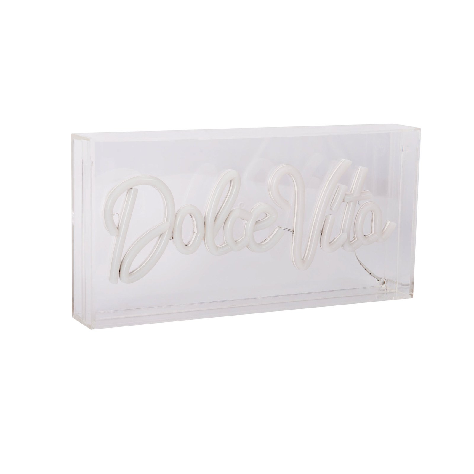 Candeeiro de parede LED Dolce Vita, transparente, 30x15 cm, plástico USB