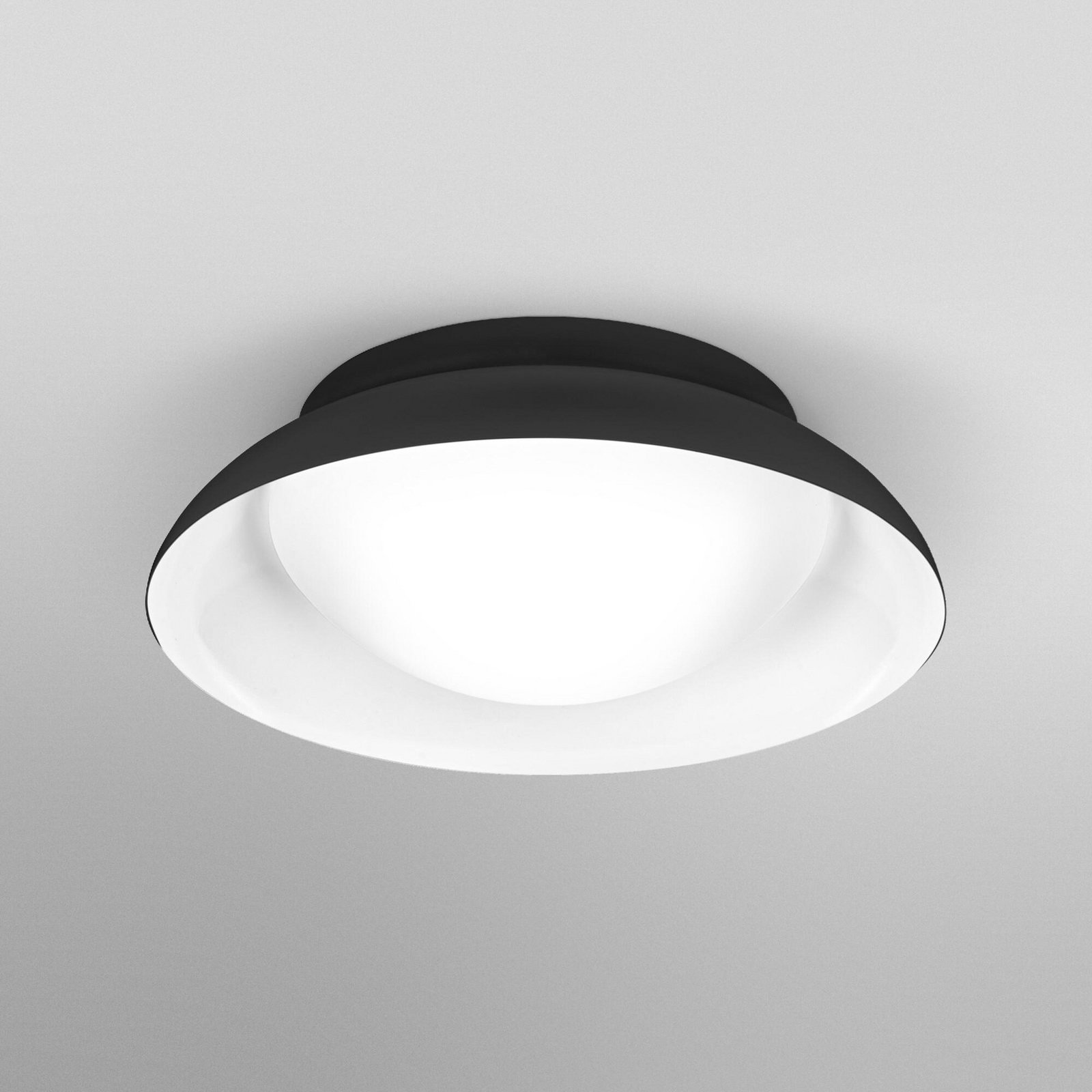 OSRAM Deckenleuchte ORBIS MILAN, schwarz Ø 31 cm Metall/Glas