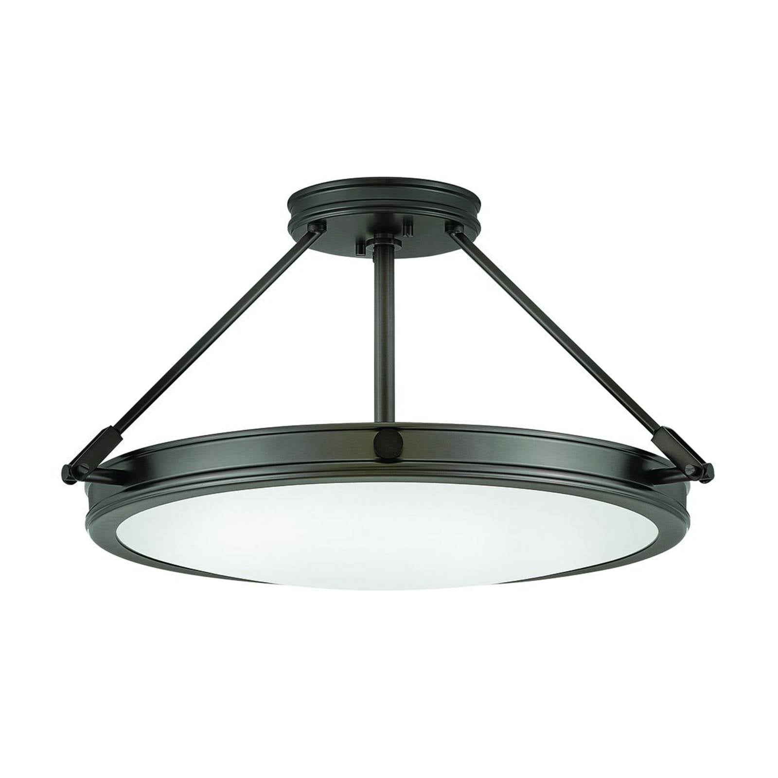 Deckenleuchte Collier, schwarz, Ø 41,7 cm, Stahl, Glas, E14