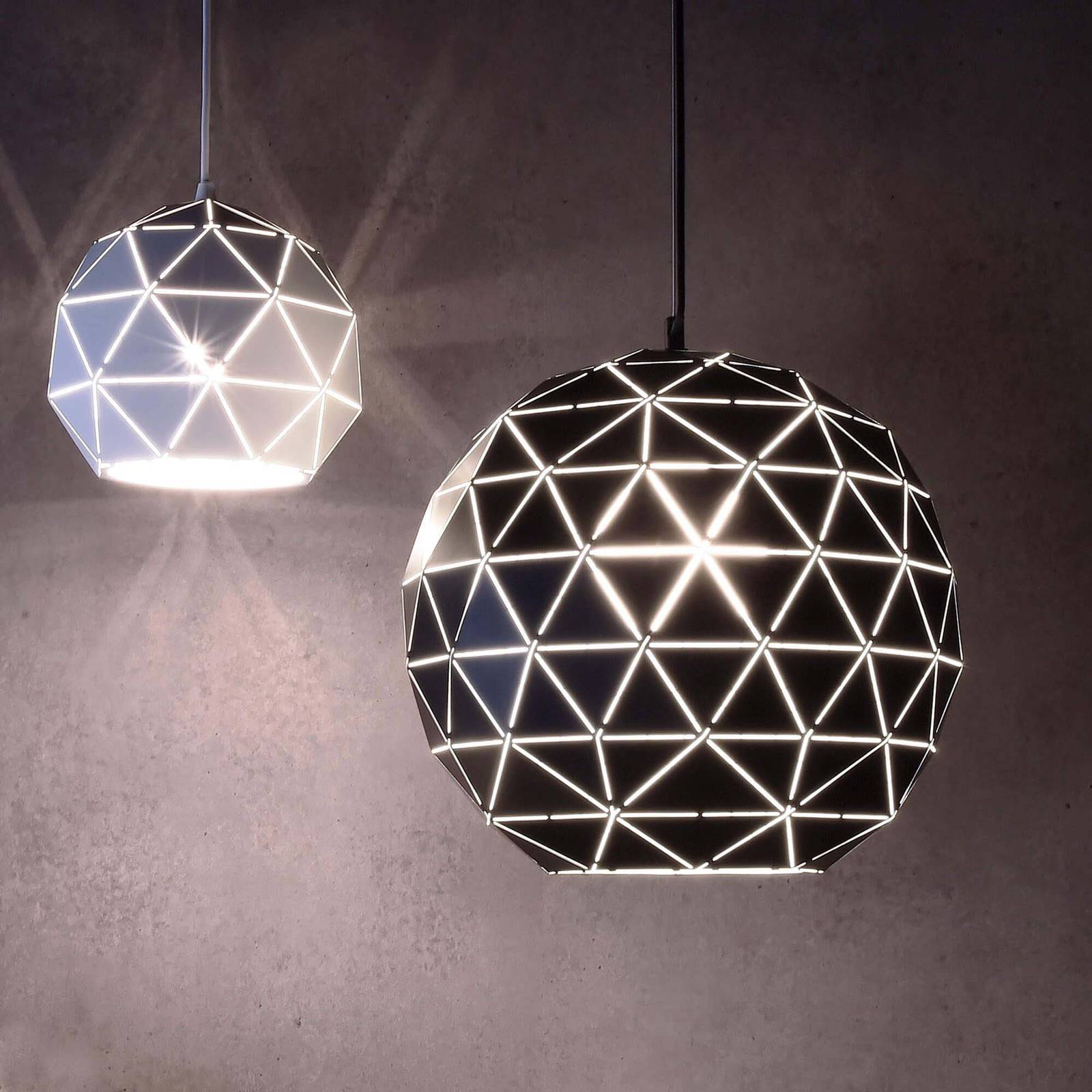 Lampa wisząca Asterope, okrągła Ø 50 cm, czarna