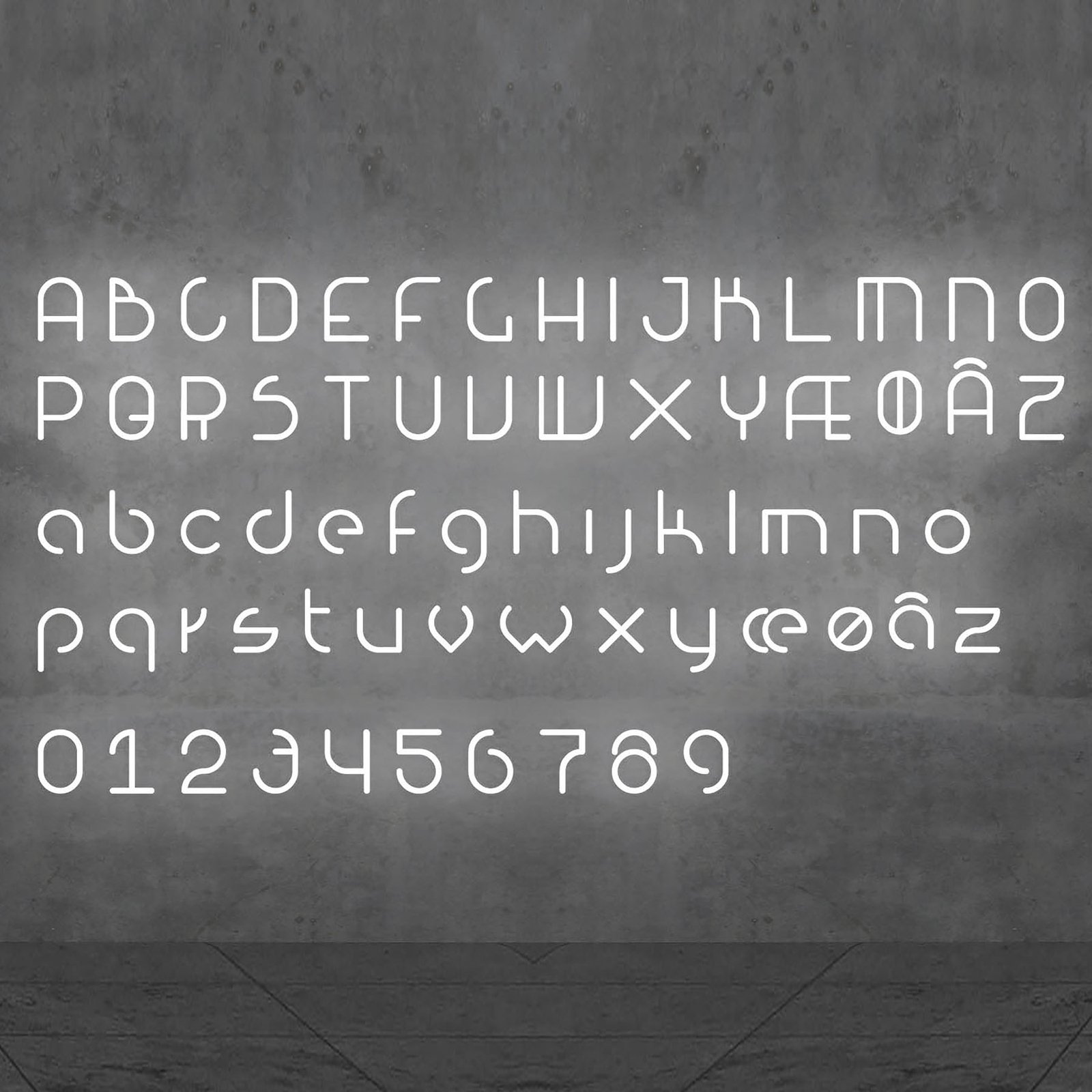 Artemide Alphabet of Light malé písmeno na stenu c