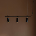 Globen Lighting hanglamp Hubble 3 zwart, lengte 75 cm, 3-lamps