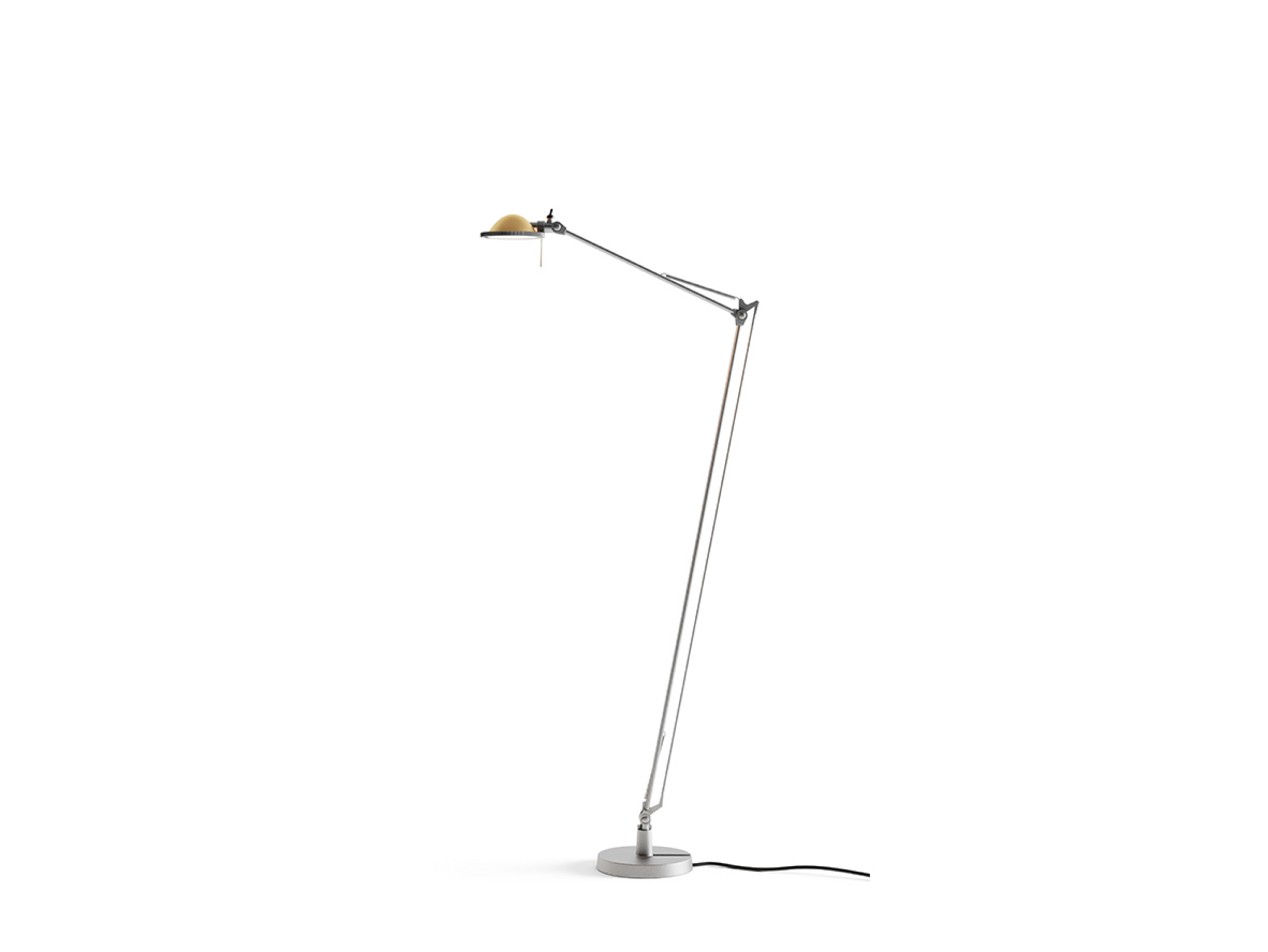 Berenice Stehleuchte, aluminium, Kopf messing - Luceplan