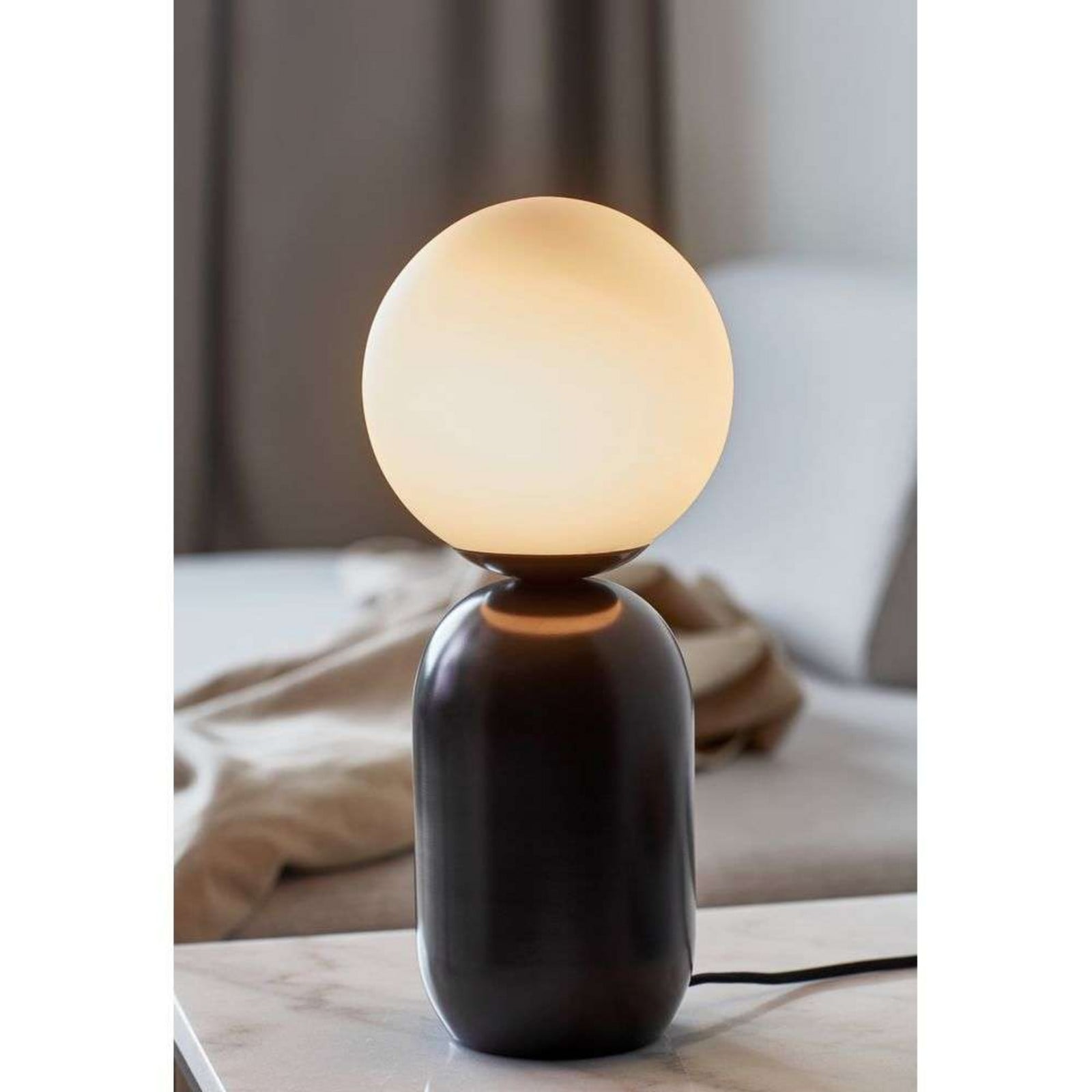 Notti Bordslampa Black/Mokka Nordlux - Vardagsrum - Metall | Produkter - Bordslampor | Lampspecialisterna