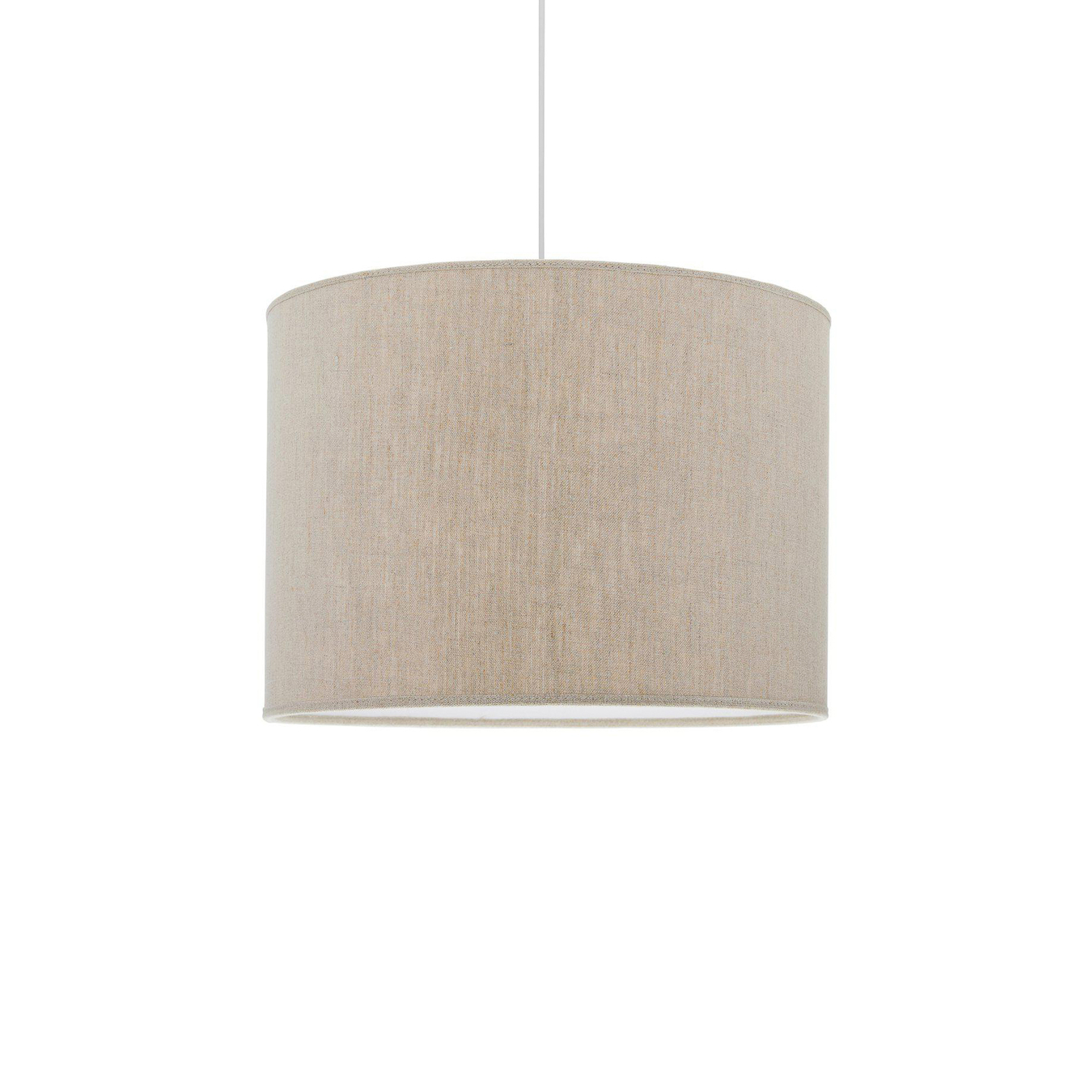 Lampa wisząca PR Home Sara, naturalny beż, Ø 35 cm, tkanina lniana