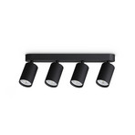 Faretto da soffitto IDEAL LUX Dynamite Round nero 38 cm a 4 luci
