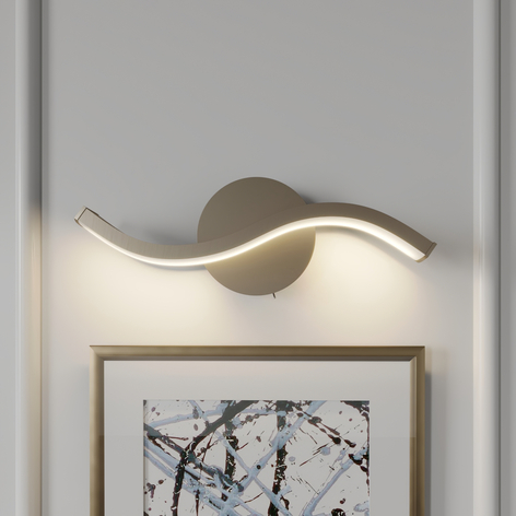 Lucande Mairia LED-vegglampe, bølgeform