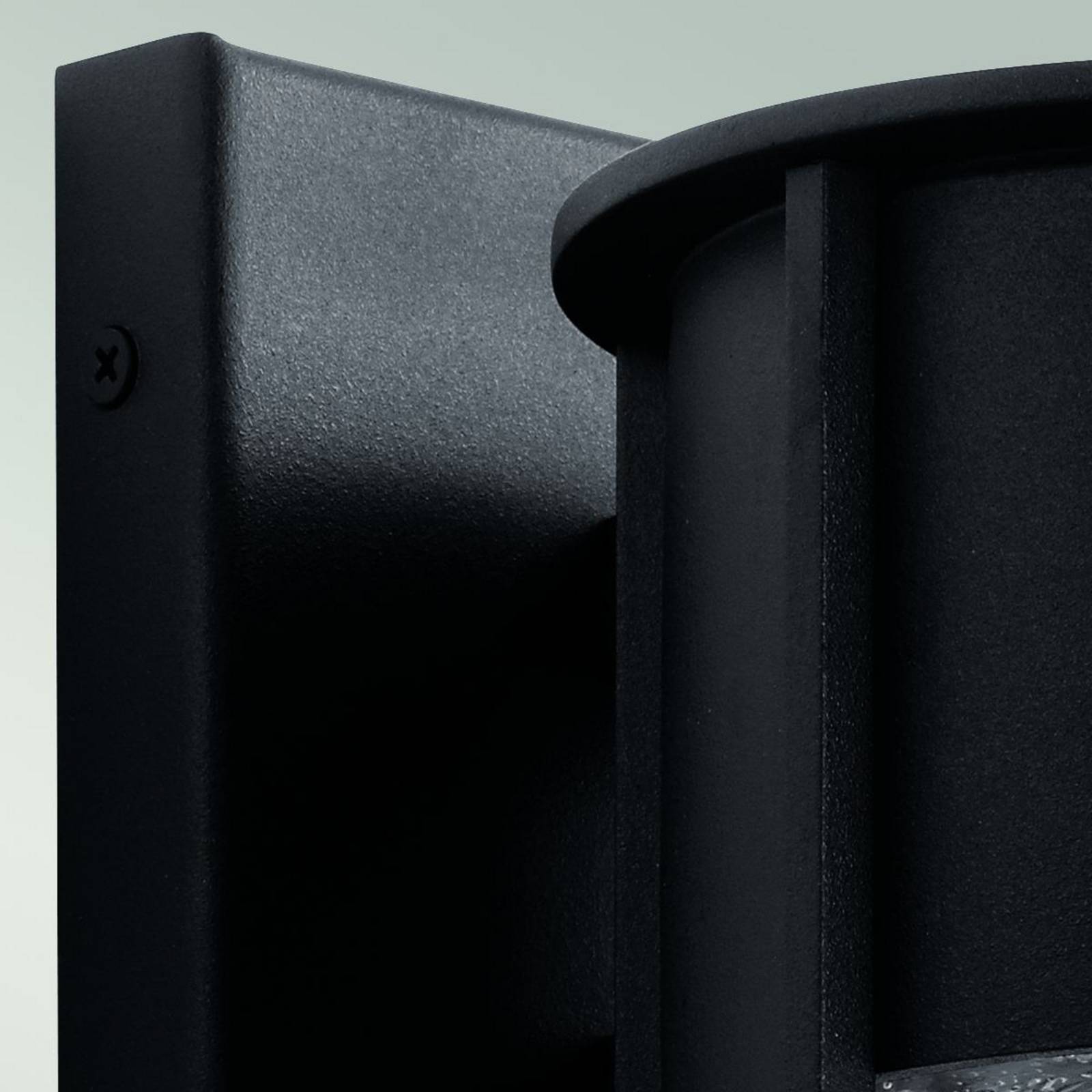 Lampa wisząca zewnętrzna Camillo, czarna, aluminium, szkło, E27