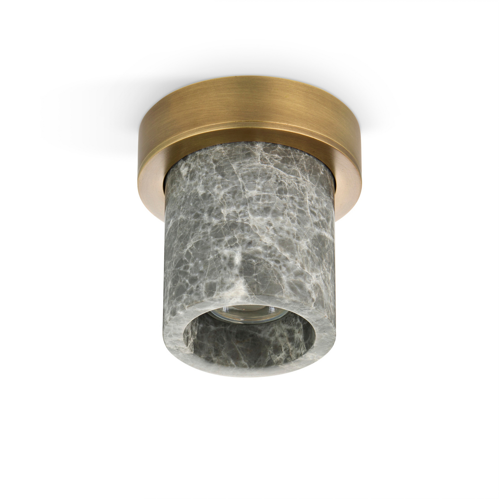 Downlight Miss Marble, cinzento/latão brünado - DESIGN BY US