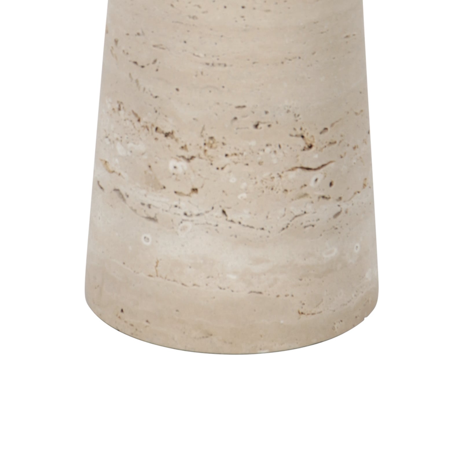 Galda lampa „Travino“, augstums 49 cm, travertīns, lins, E27