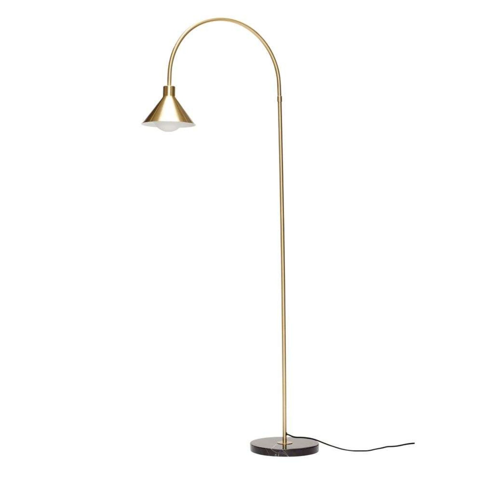 Pipe Floor Lamp Black/Brass - Hübsch