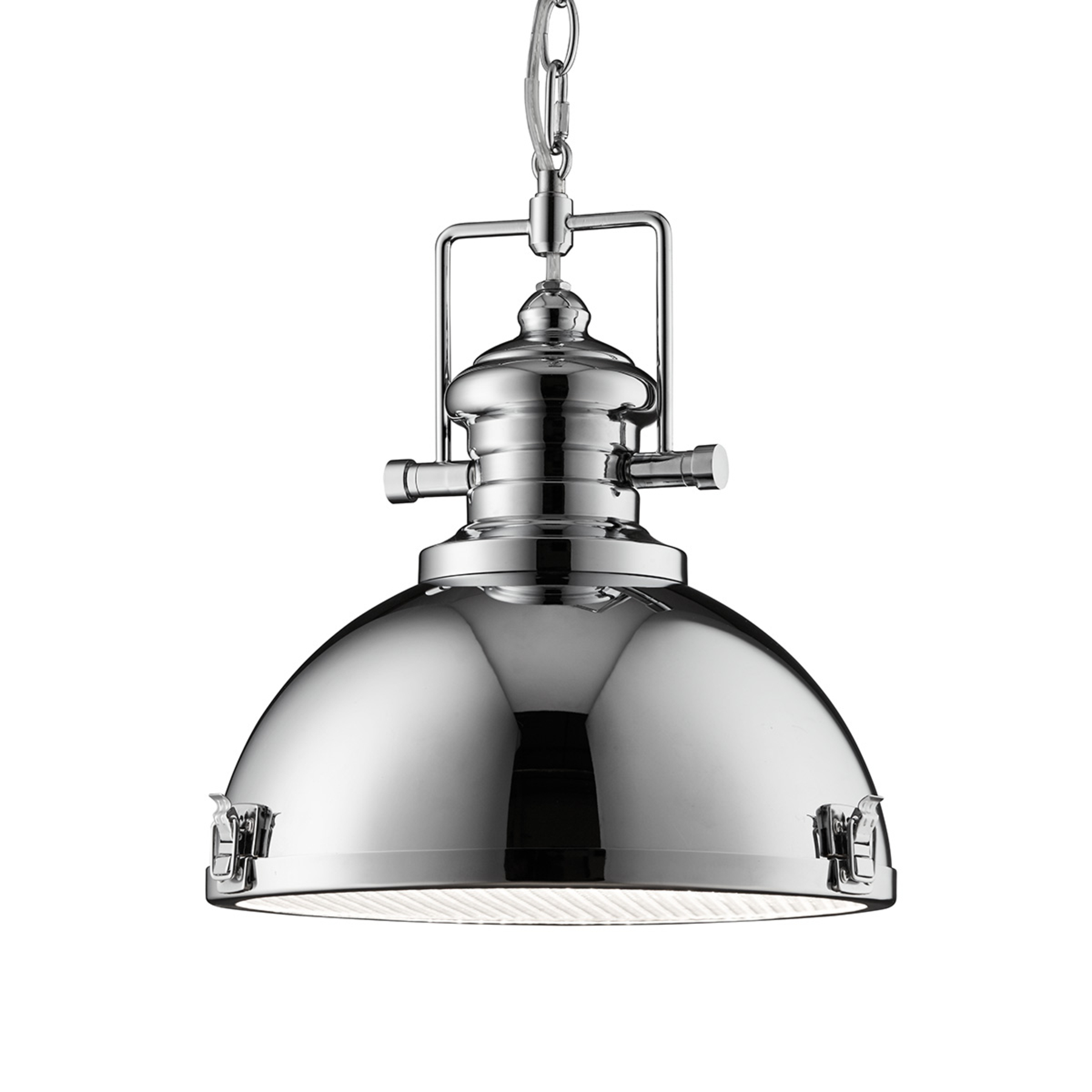 Searchlight Industrially-designed metal hanging light, for Living / Dining Room, metal, acrylic, E27, 60 W, energy efficiency: A++, H: 39 cm