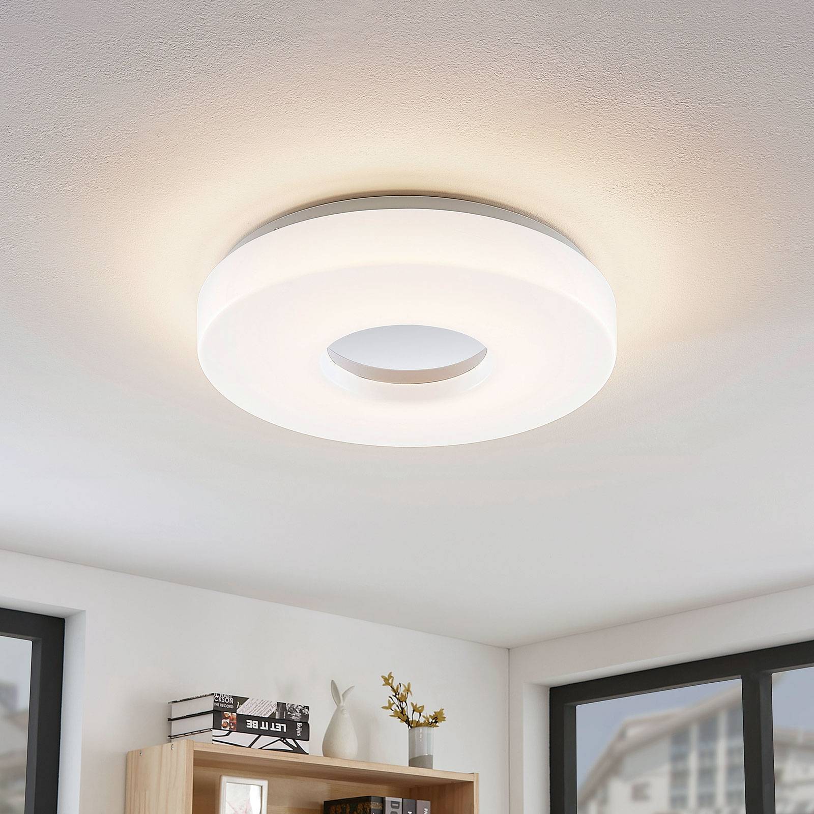 Photos - Chandelier / Lamp Lindby Florentina LED ceiling lamp, ring, 41 cm 