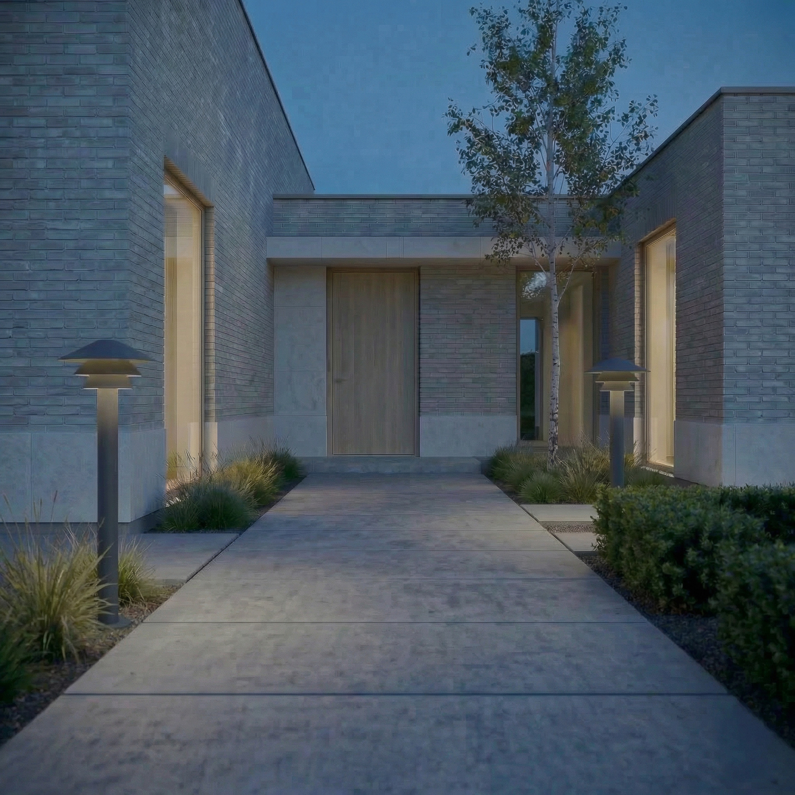 Lucande Montaro LED path light, 110 cm, anthracite, IP54