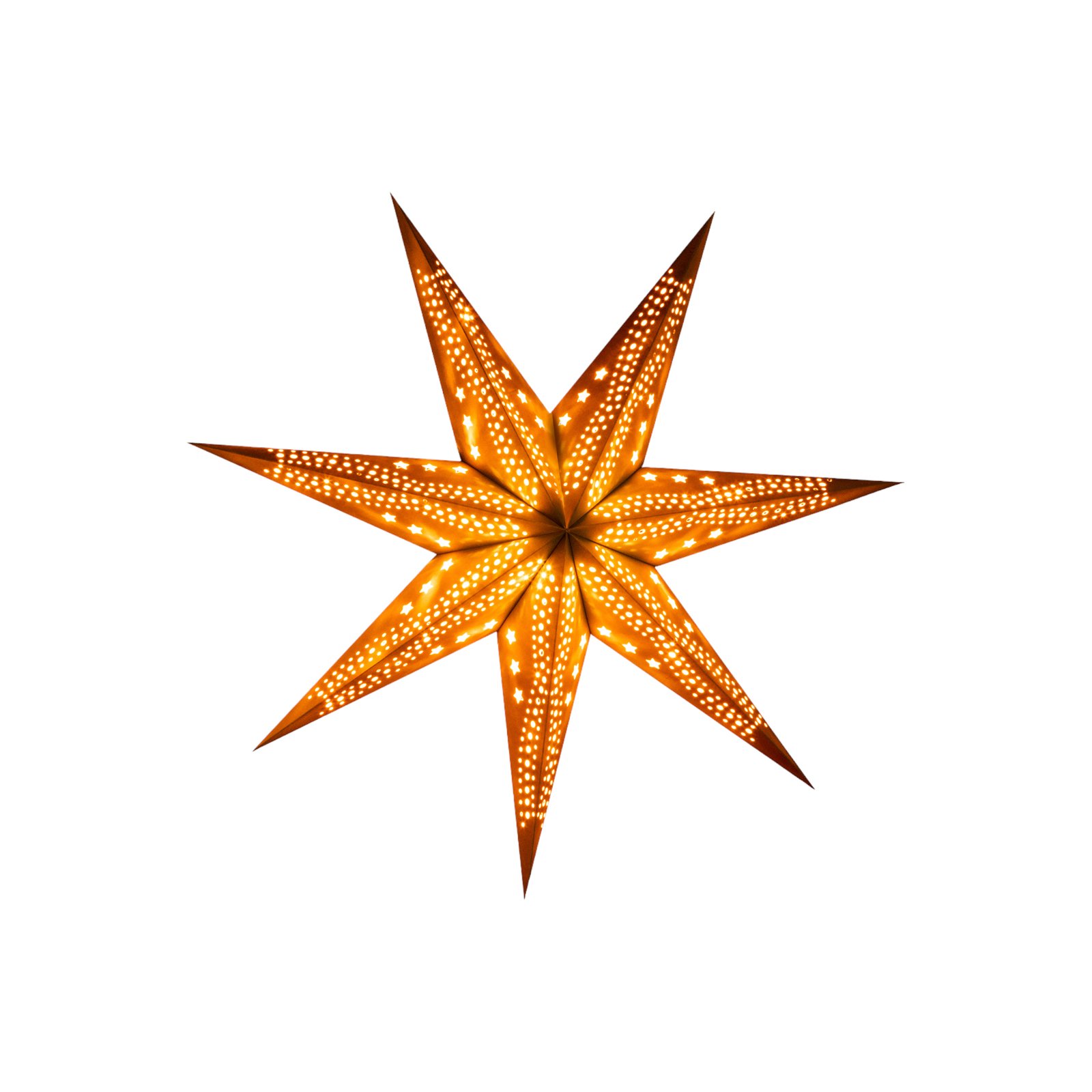 Кадифена хартиена звезда Sterntaler, Ø 75 cm, бяла