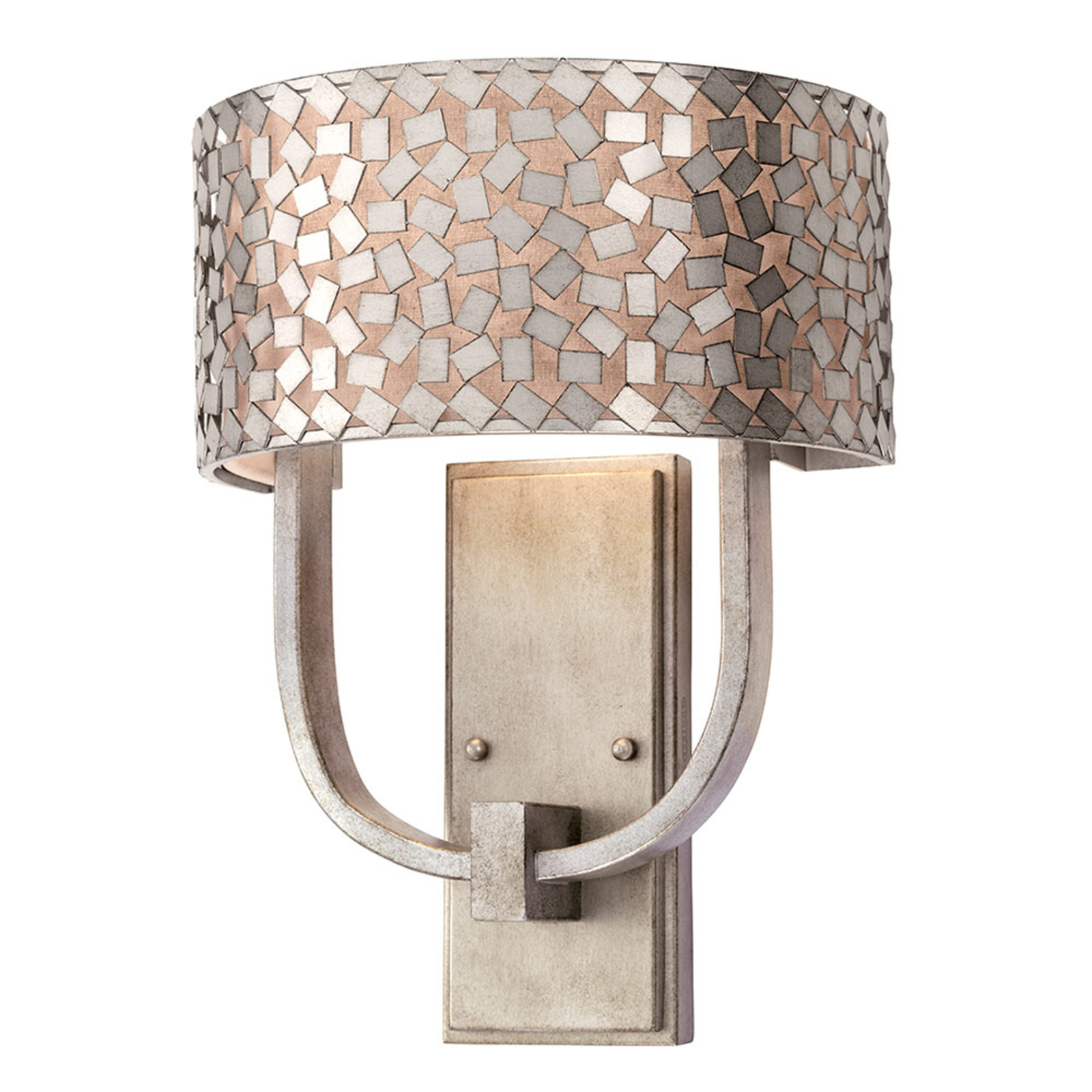 Confetti wall light in antique silver