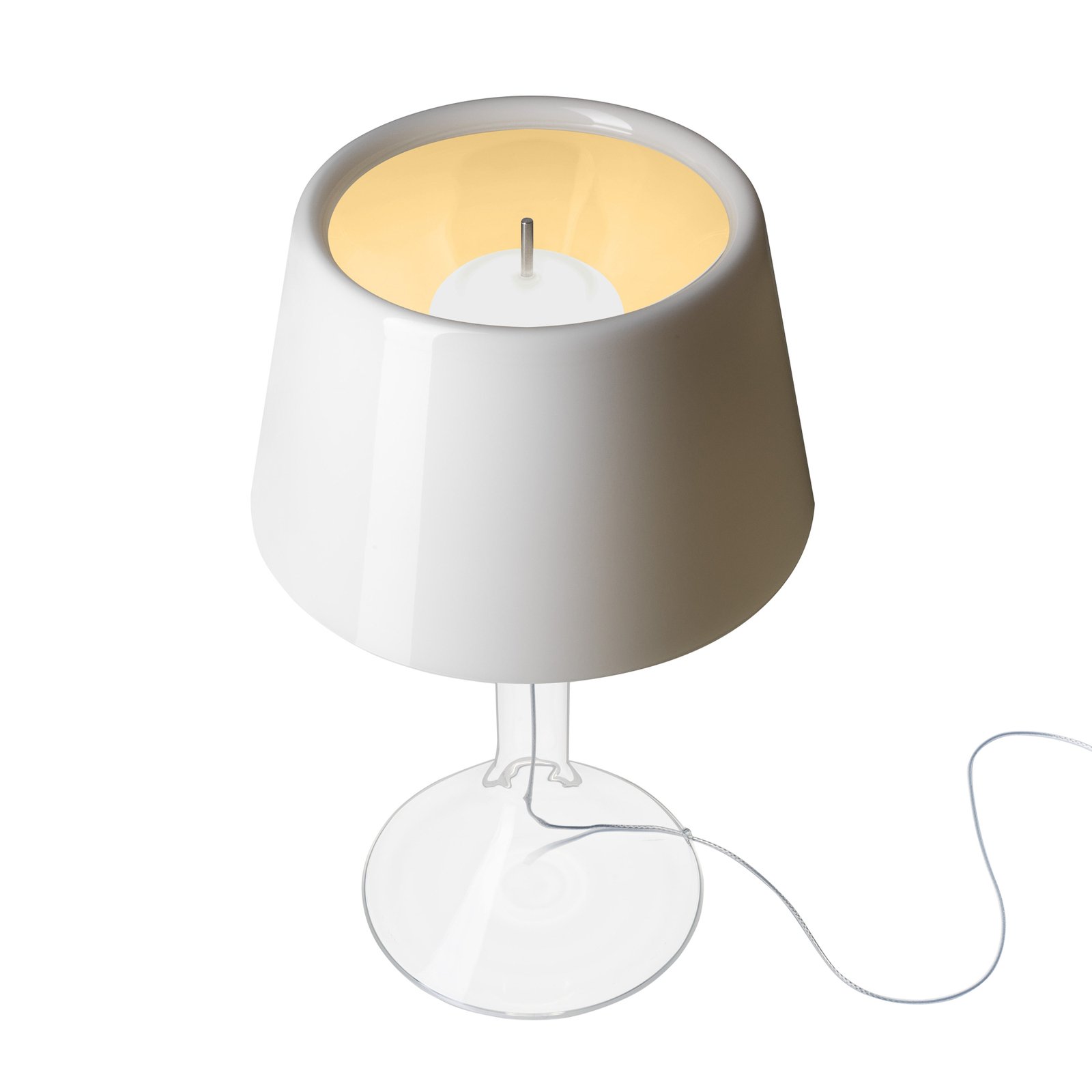 Foscarini Lampă de masă cu LED Chapeaux V, alb