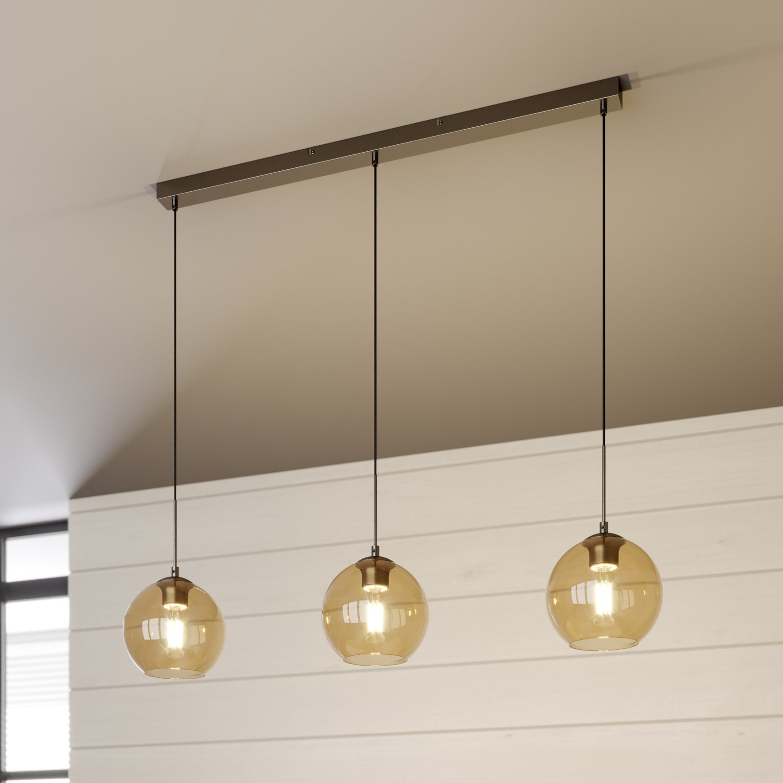 Sofian Lustră Pendul Amber/Brass - Lindby