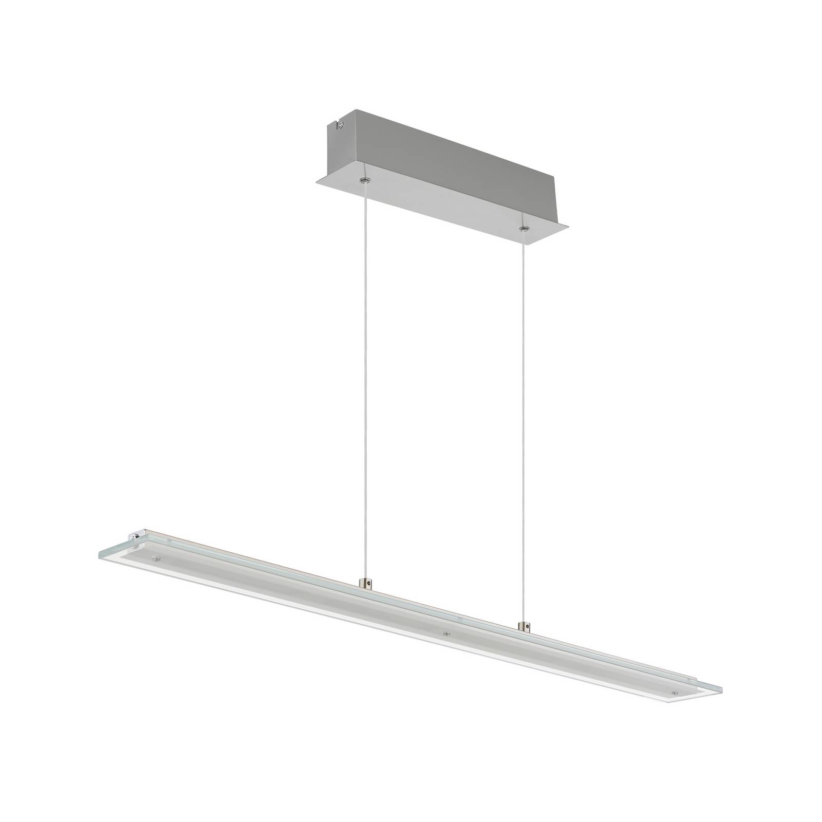 LED-Hängeleuchte Novak, klar/nickel, 88 cm, CCT, dimmbar