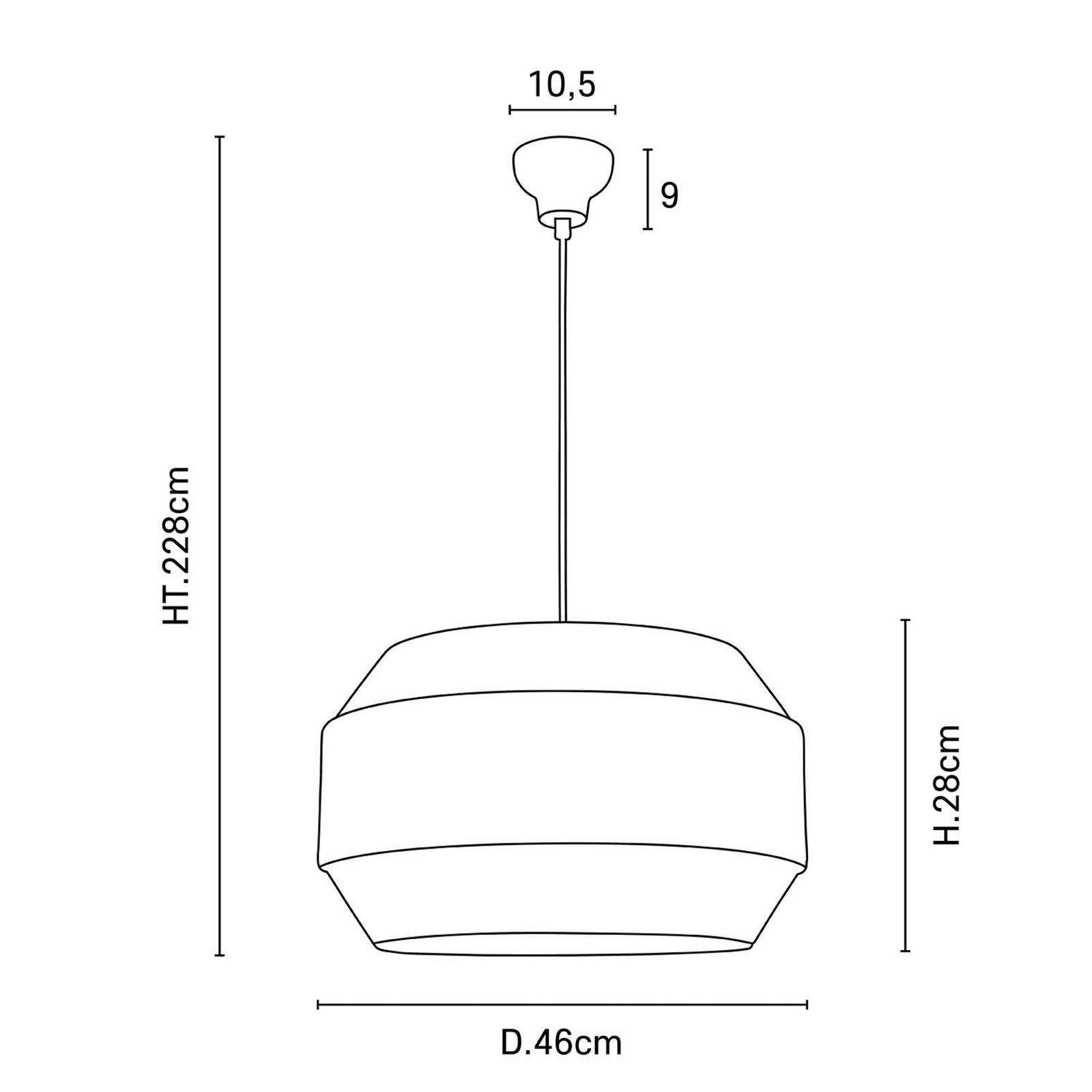MARKET SET Lampa wisząca Cosiness, Ø 46 cm, biała, tkanina