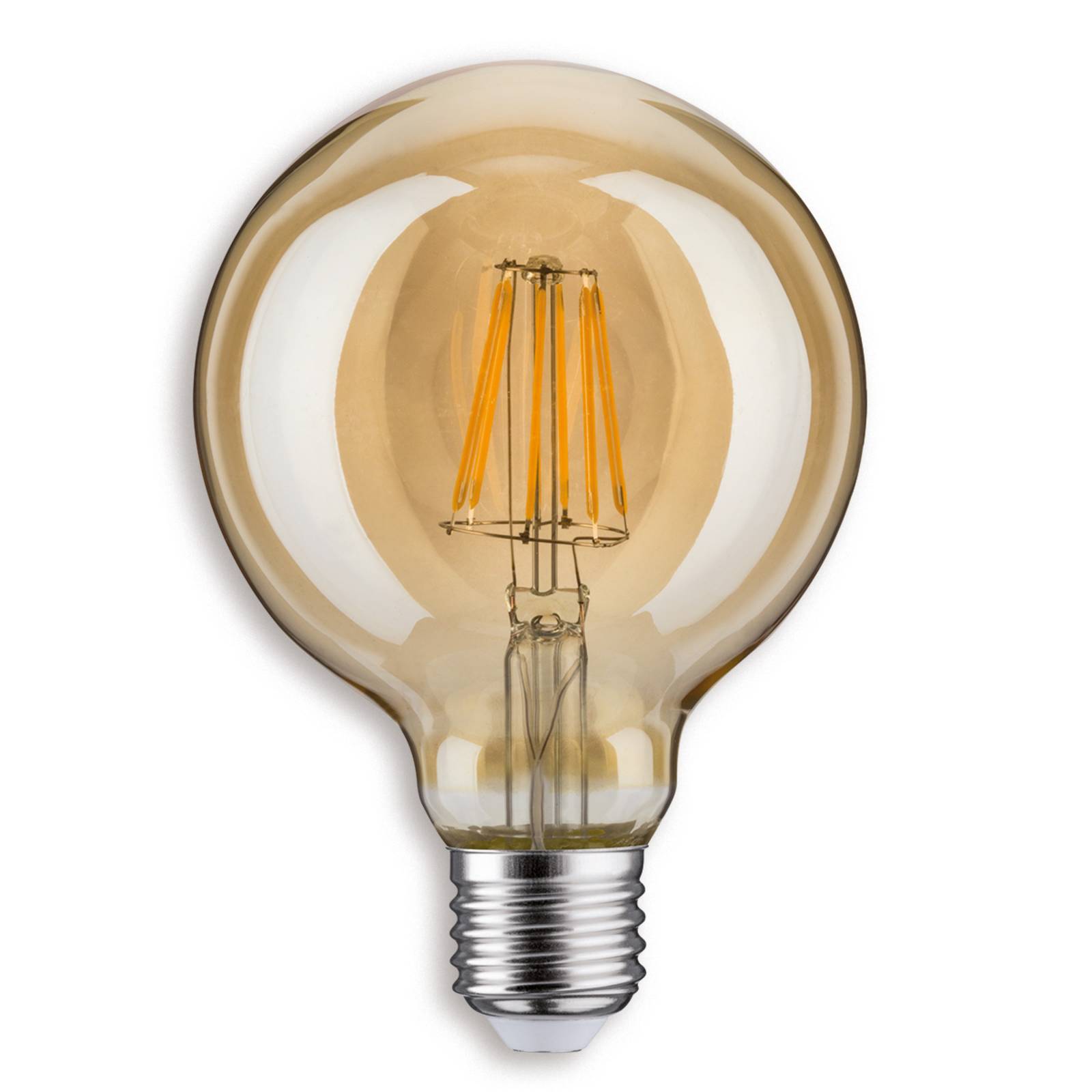 Photos - Light Bulb Paulmann E27 6.5 W 825 globe LED bulb G95 gold 