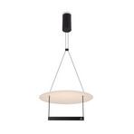 Maytoni Ambience LED pendant light, Ø 42 cm, black / white