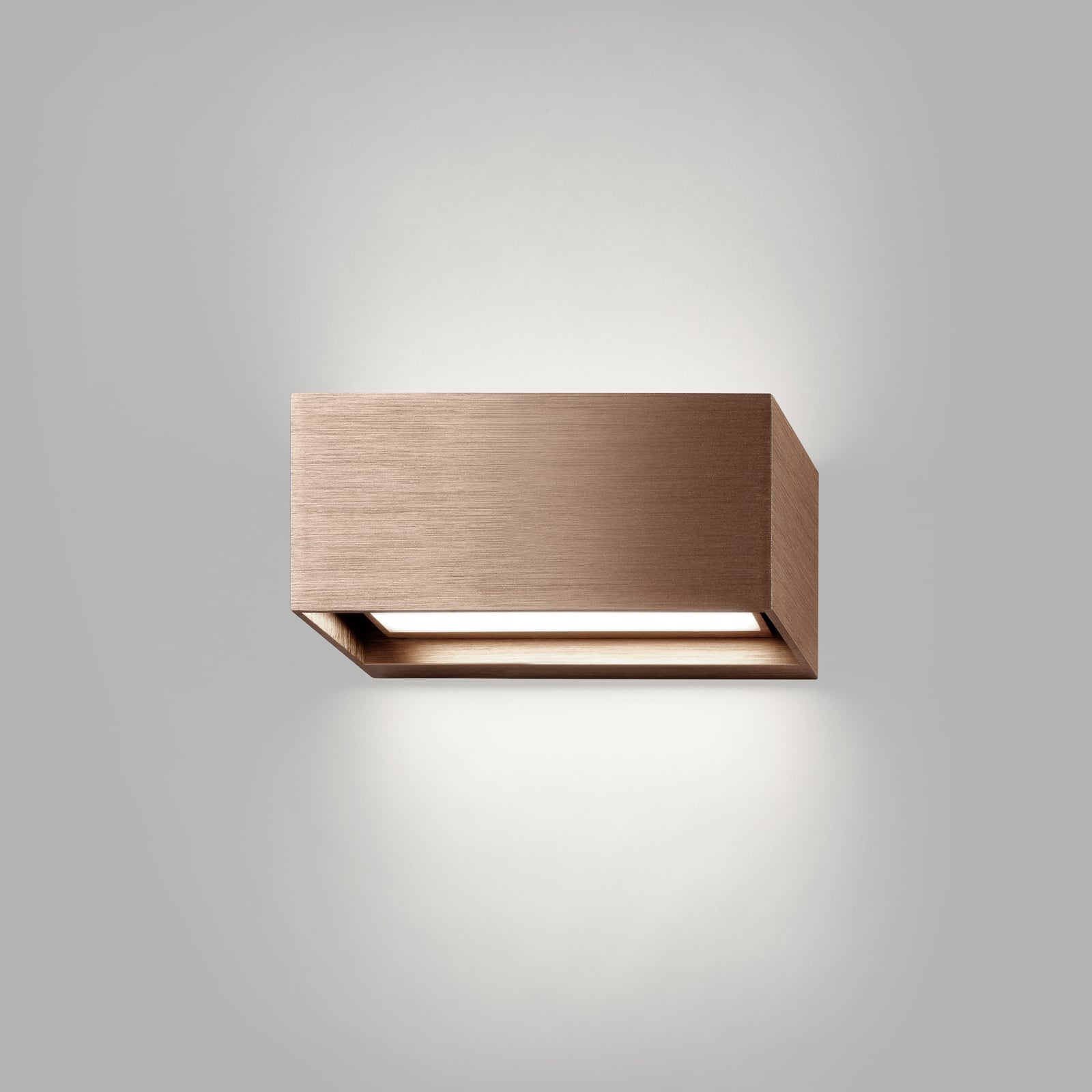 Aplique de pared LED Linea W1 oro rosa 15 cm CCT, IP54 - Light-Point