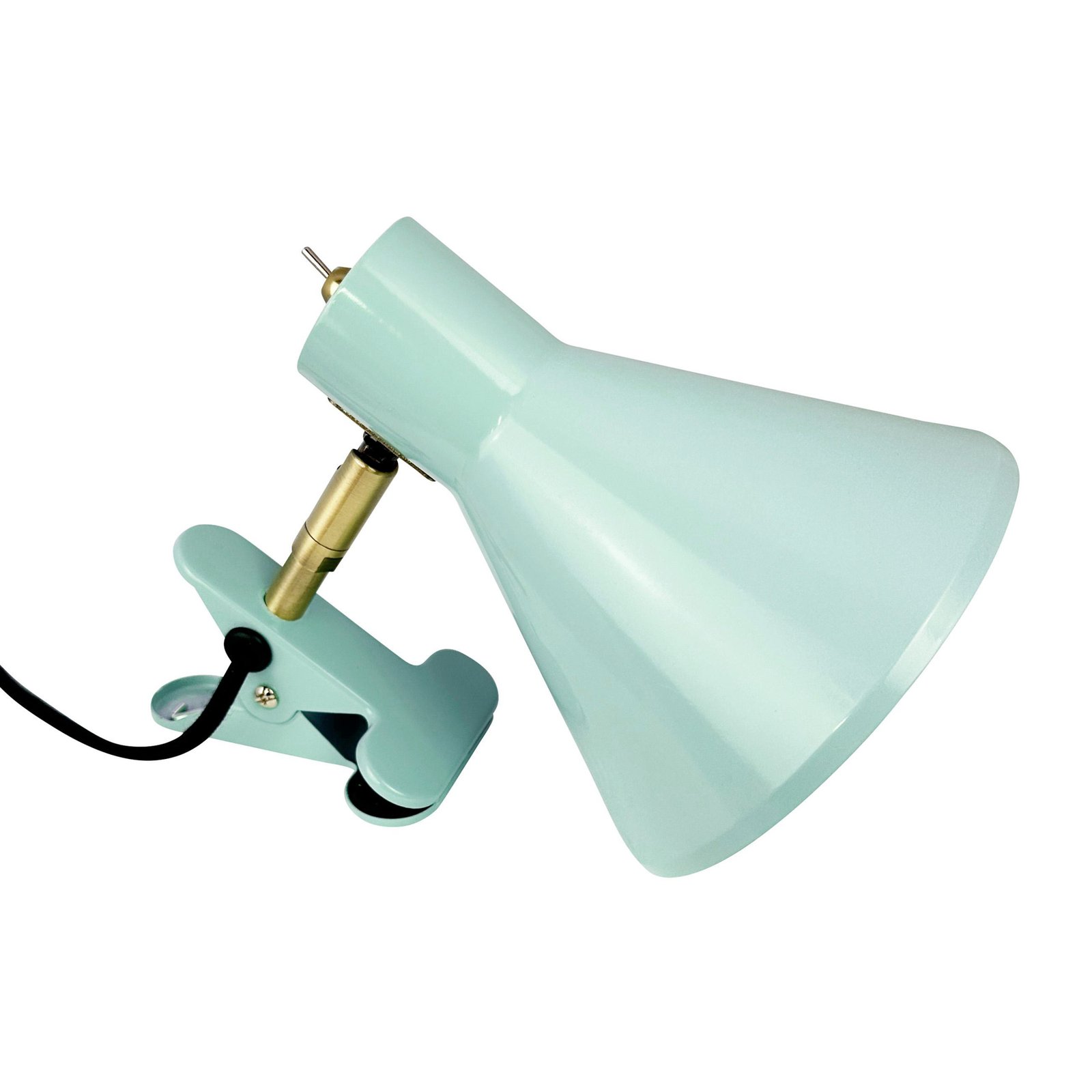 Lampada con morsetto Sleep di Dyberg Larsen, verde menta, Ø 15 cm, acciaio