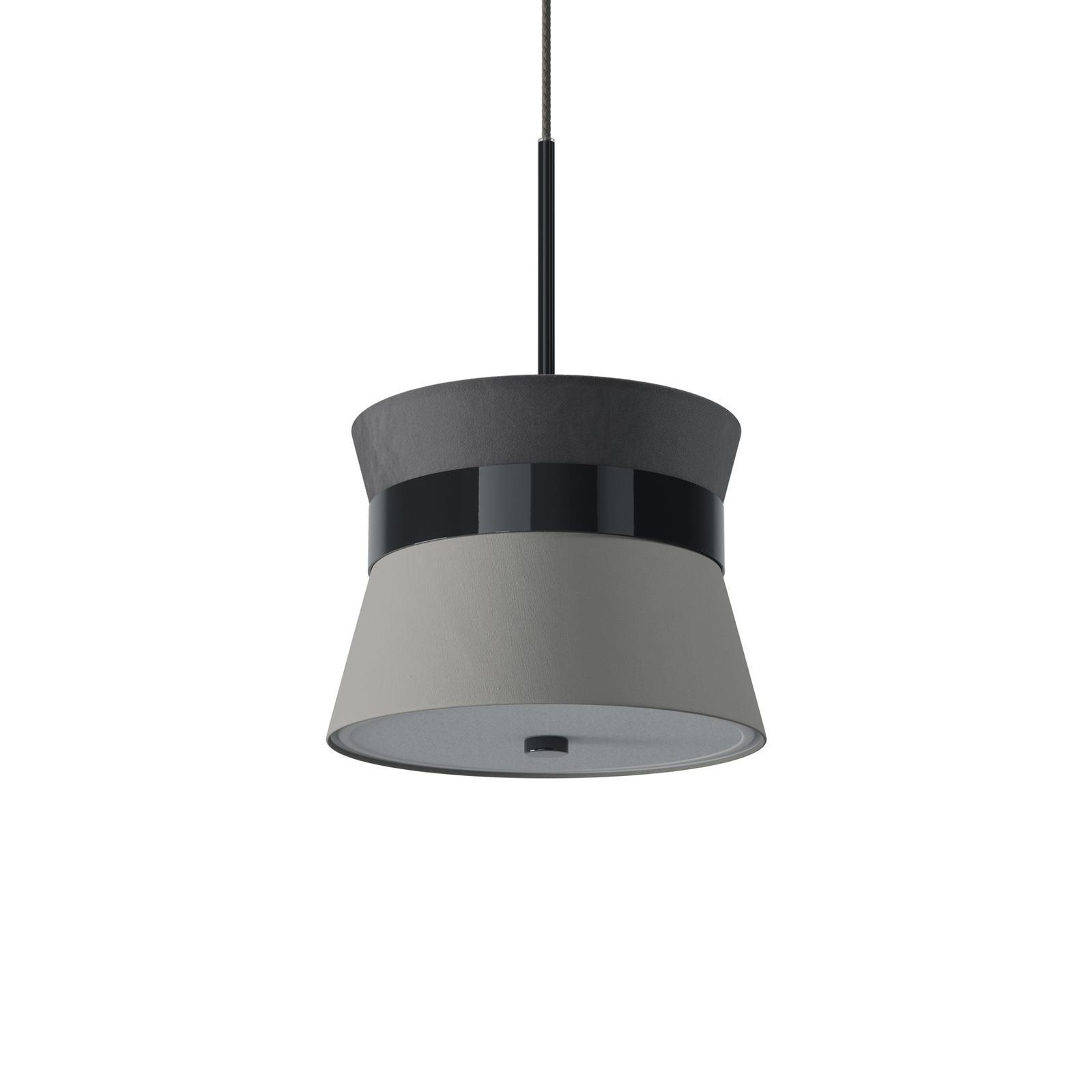 Lampa wisząca Easy Light Caramelo M, Ø 30 cm, węglowa