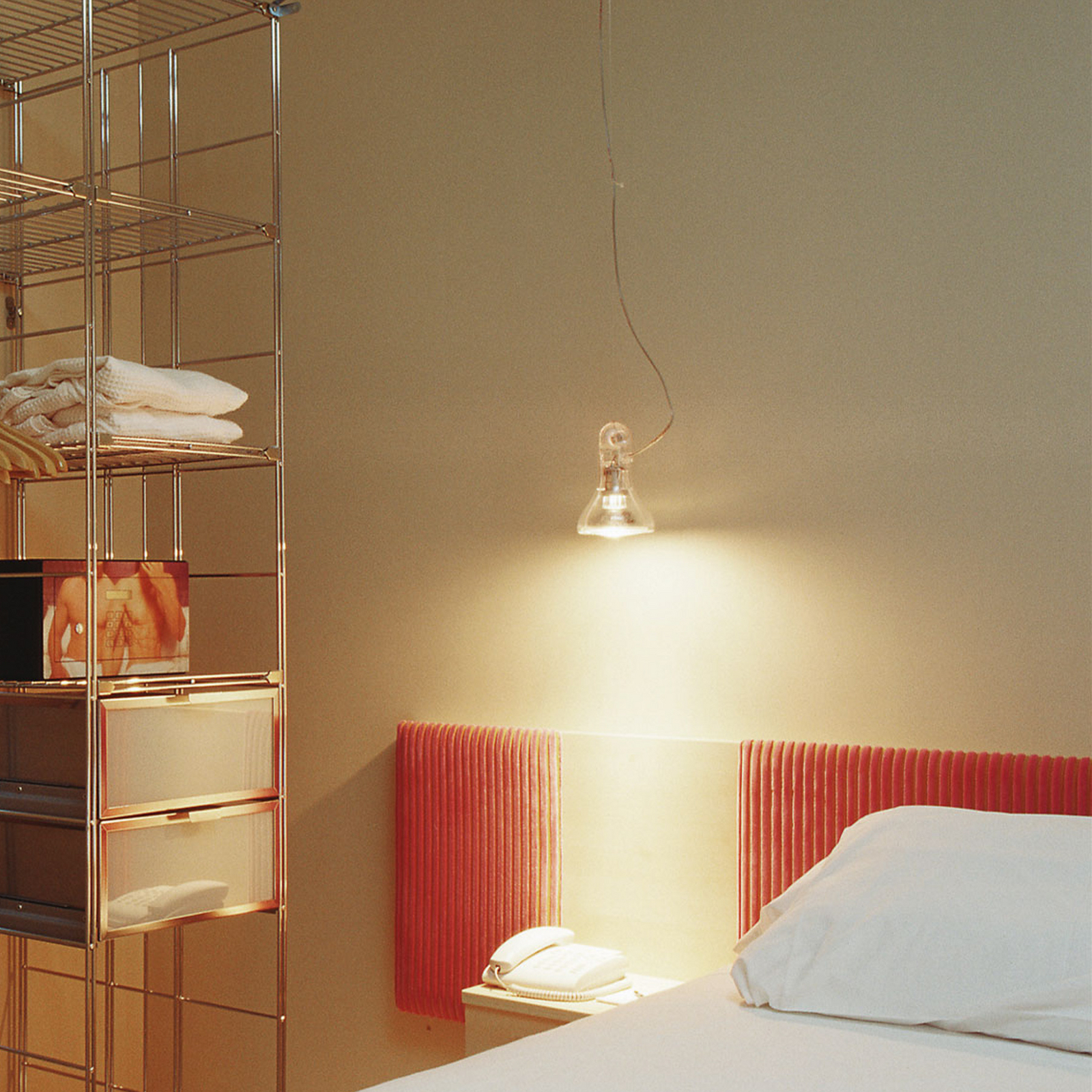 Candeeiro suspenso MARSET Atlas, 3000 K, Ø 11 cm, transparente