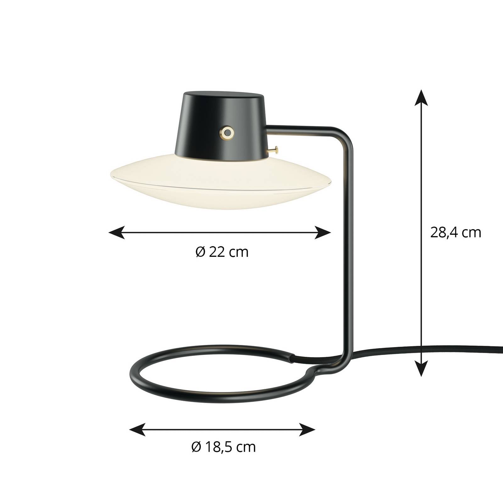 E-shop Louis Poulsen AJ Oxford stolové tienidlo opál 28 cm