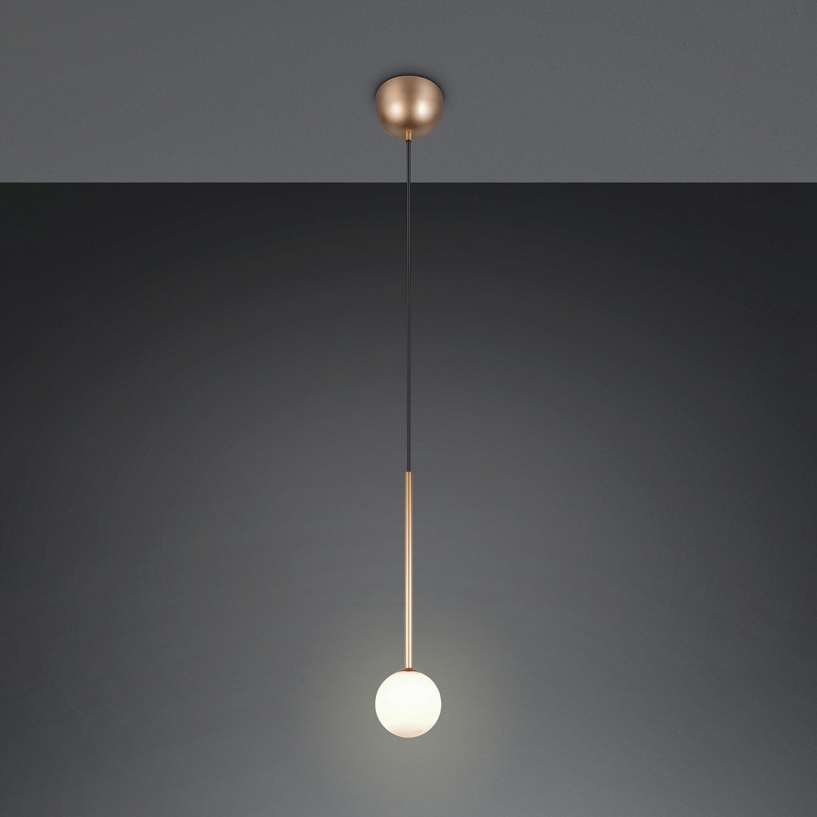 Piekaramā lampa „Firano“, zelta krāsā, Ø 12 cm, metāls Piekaramā lampa „Firano“, zelta krāsā, Ø 12 cm, metāls