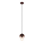 Hängeleuchte Lequile, 1-flammig, braun, Glas, E27