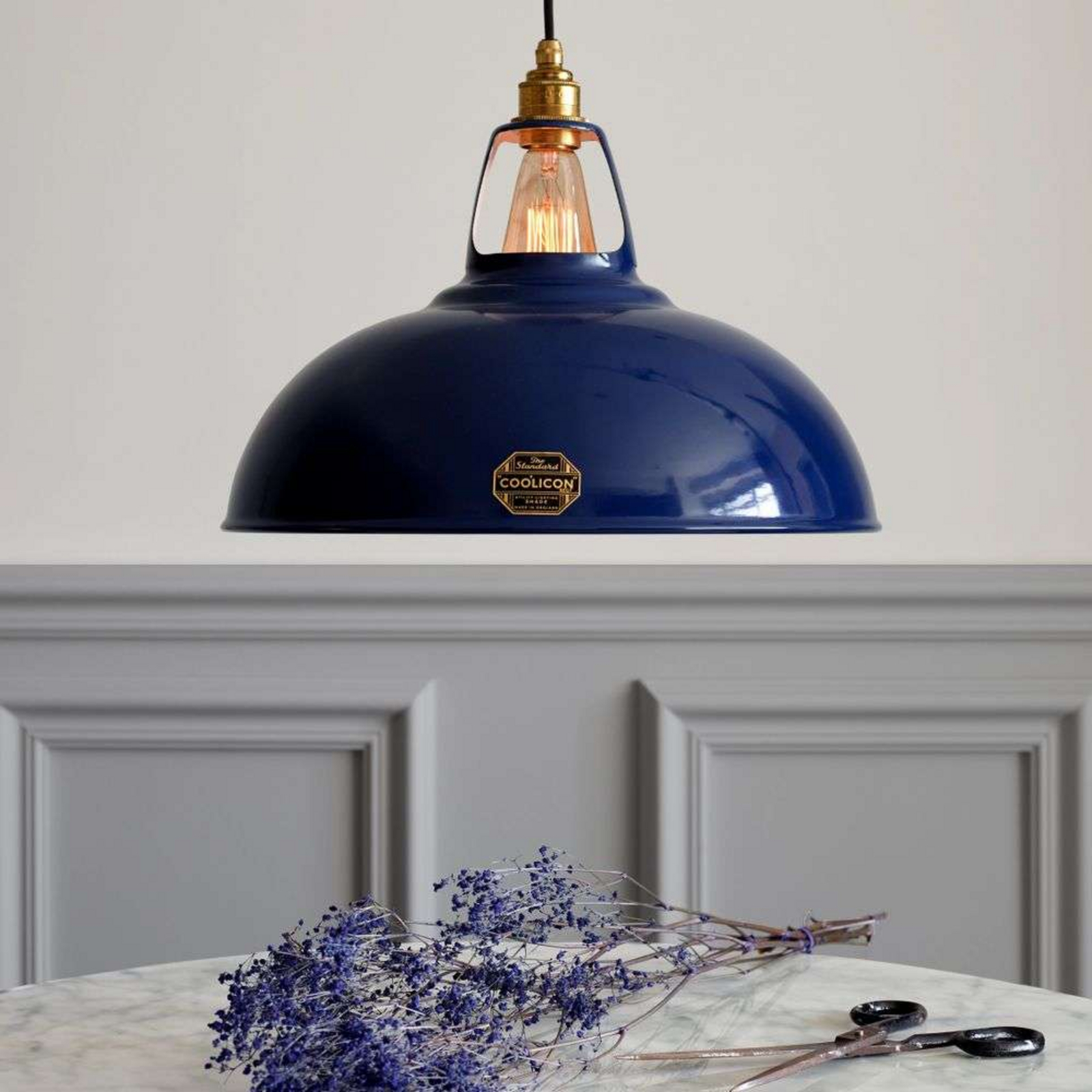 Large 1933 Design Lustră Pendul Royal Blue - Coolicon