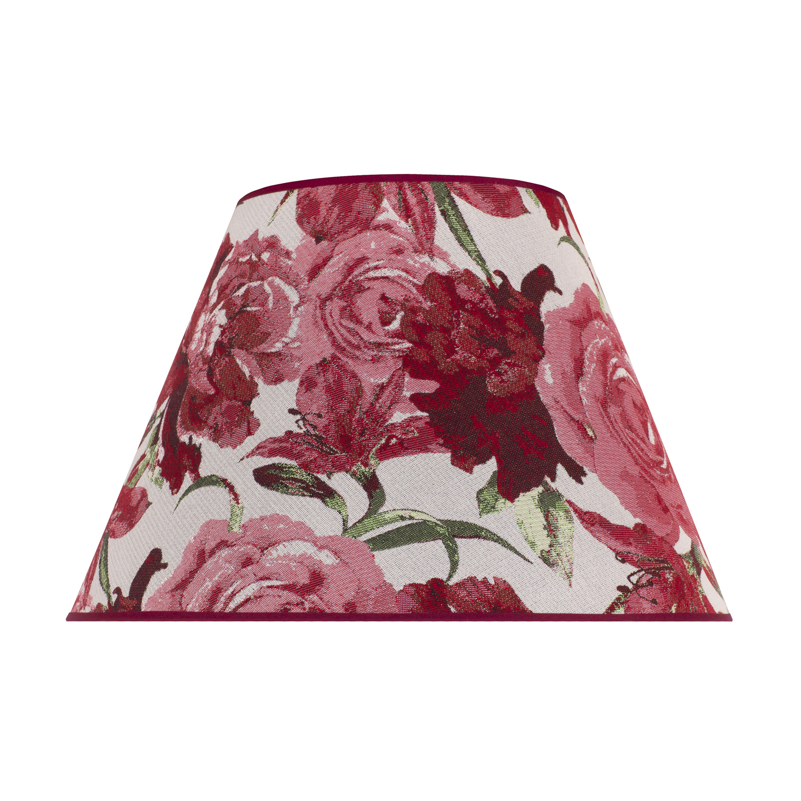 Pantalla Sofia altura 31 cm, patrón floral rojo