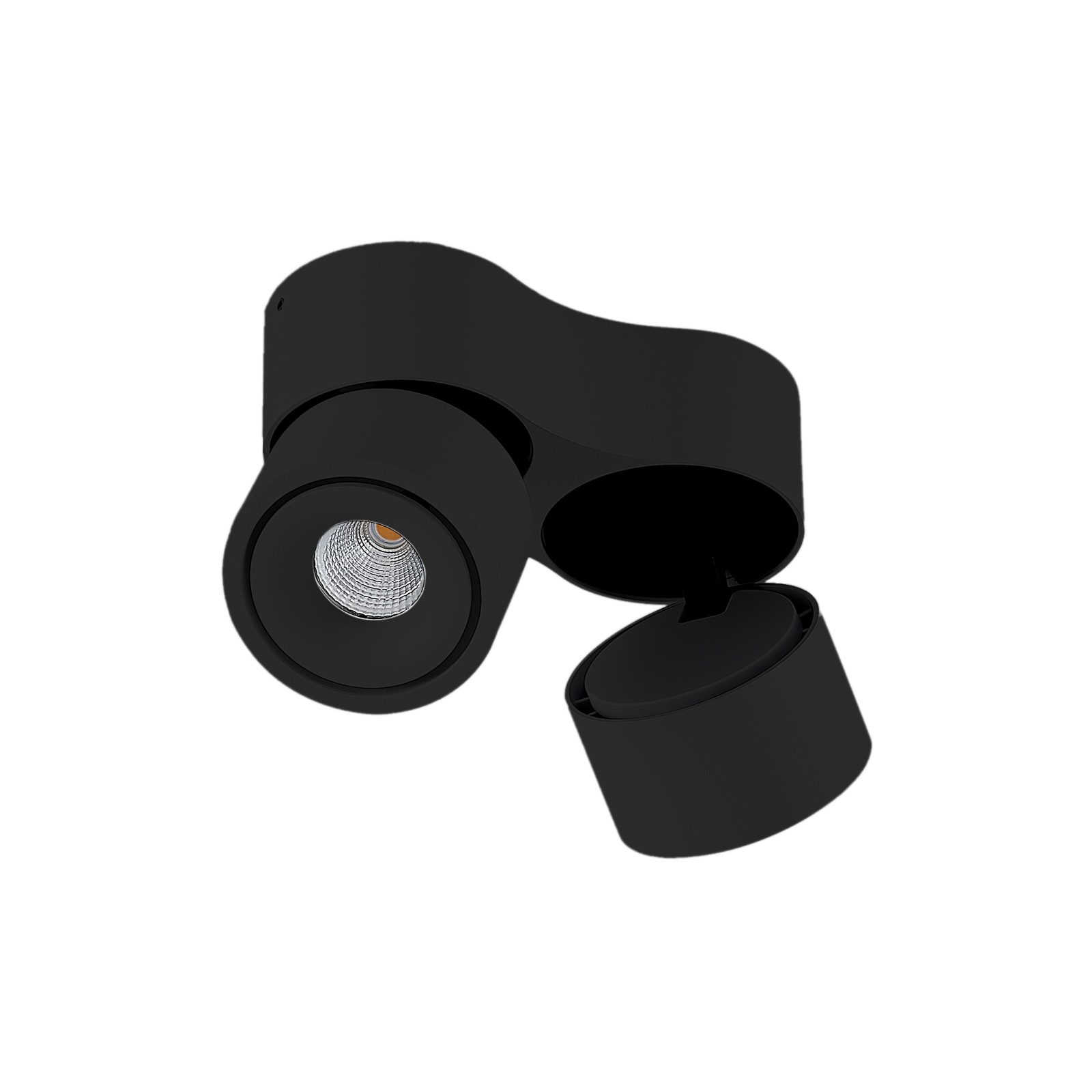 Arcchio LED-takspot Rotari, 6,1 W, 2 lys, svart