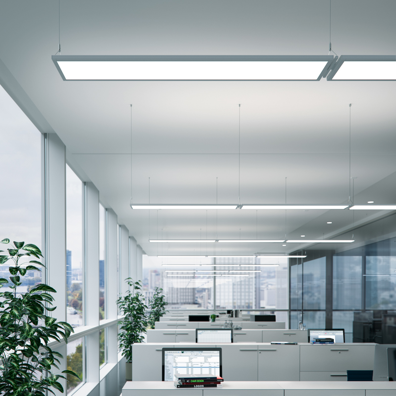 LED-Hängeleuchte IDOO für Büros 49W