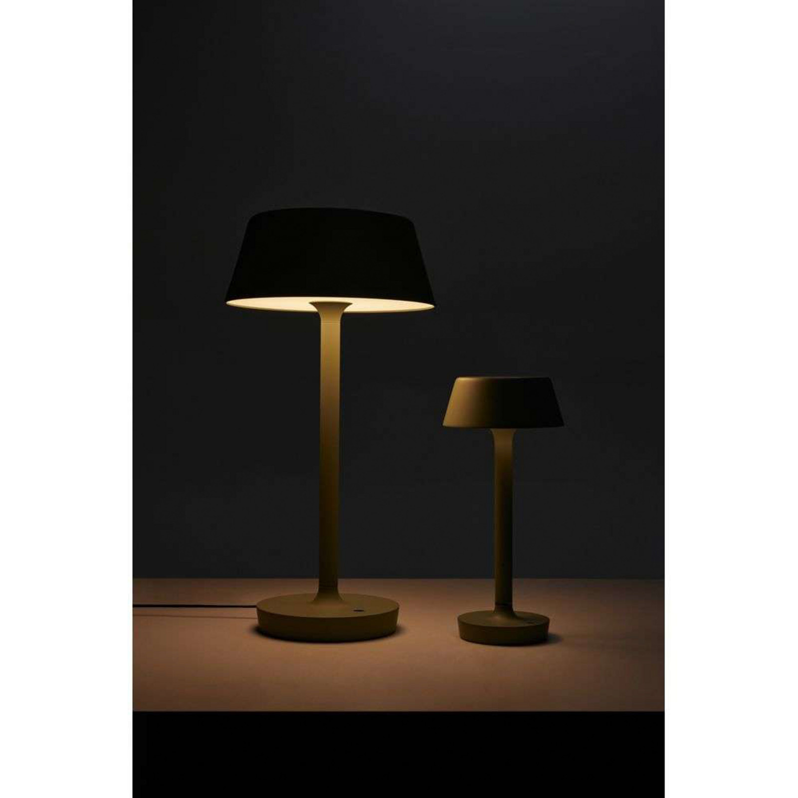 Companion Big T2 Tischleuchte Matt Grau ANTIDARK - Wohnzimmer - Aluminium
