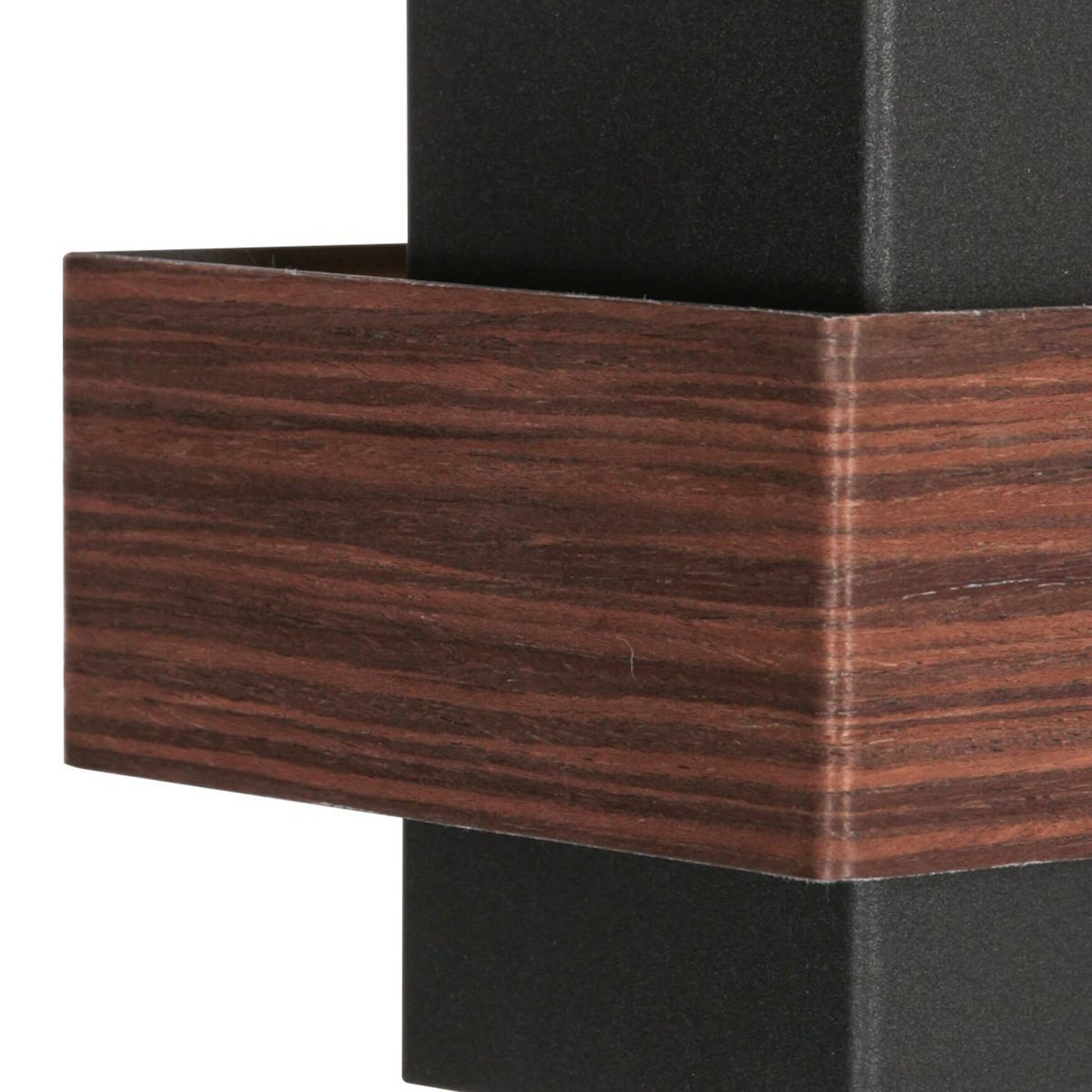 LED wall light Muro 3367, wood look, up/down, G9, 2,700 K